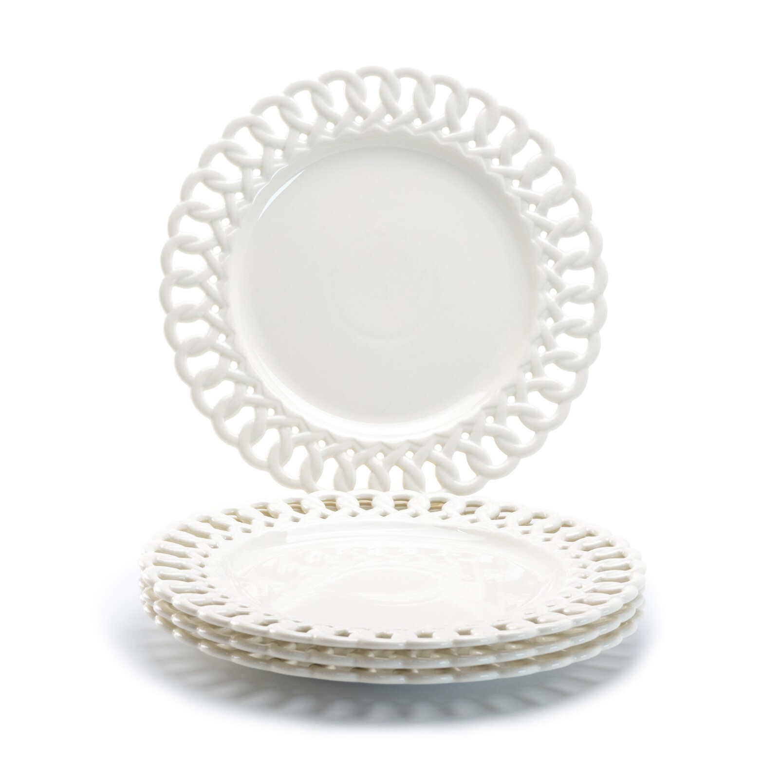 Grace Teaware 10.25″ White Heirloom Fine Porcelain Dinner Plate