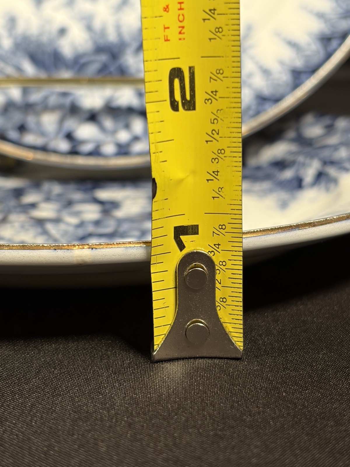 2 Antique Rare K G Keller Guerin Luneville France VILOETTE Flow Blue 7” Plates