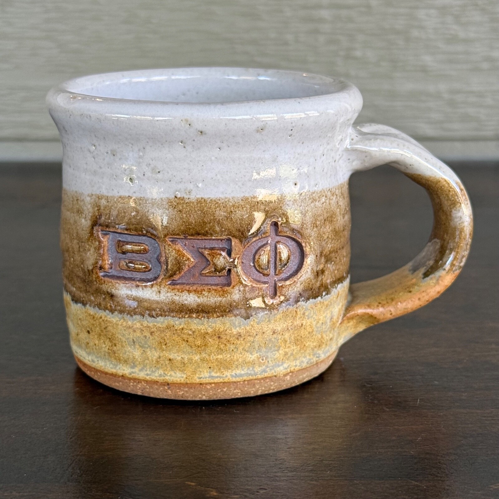 Vintage Barry Jepson Studio Art Pottery Coffee Mug 1981 Beta Sigma Phi Kansas