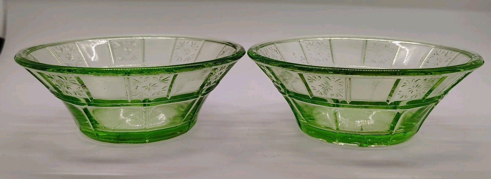 Depression Uranium Mixed Piece Glass Lot, 6 Pieces, UV Glow, VINTAGE
