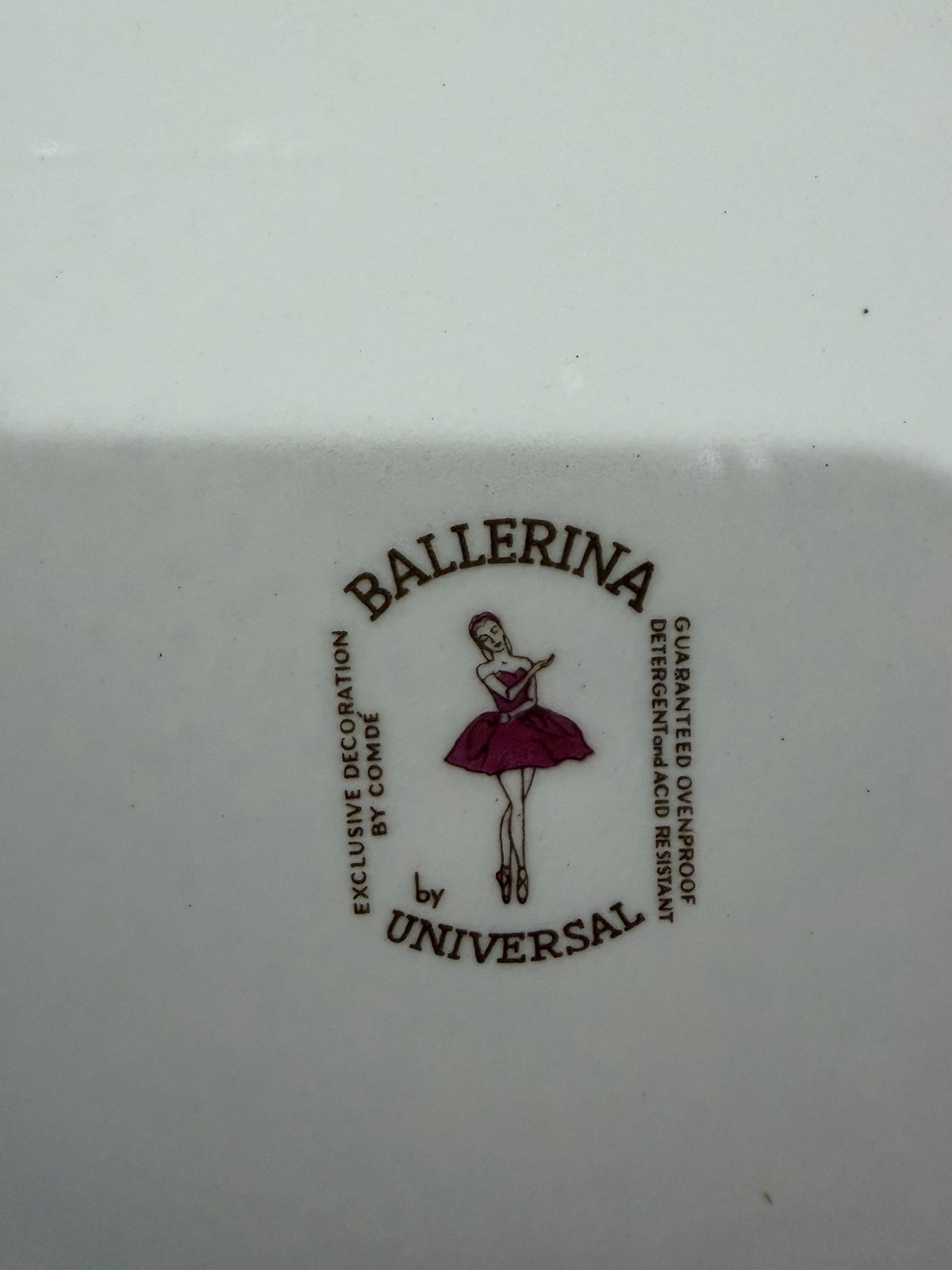 Universal Ballerina Ceramic Floral Round Plates and bowls White Pink Green