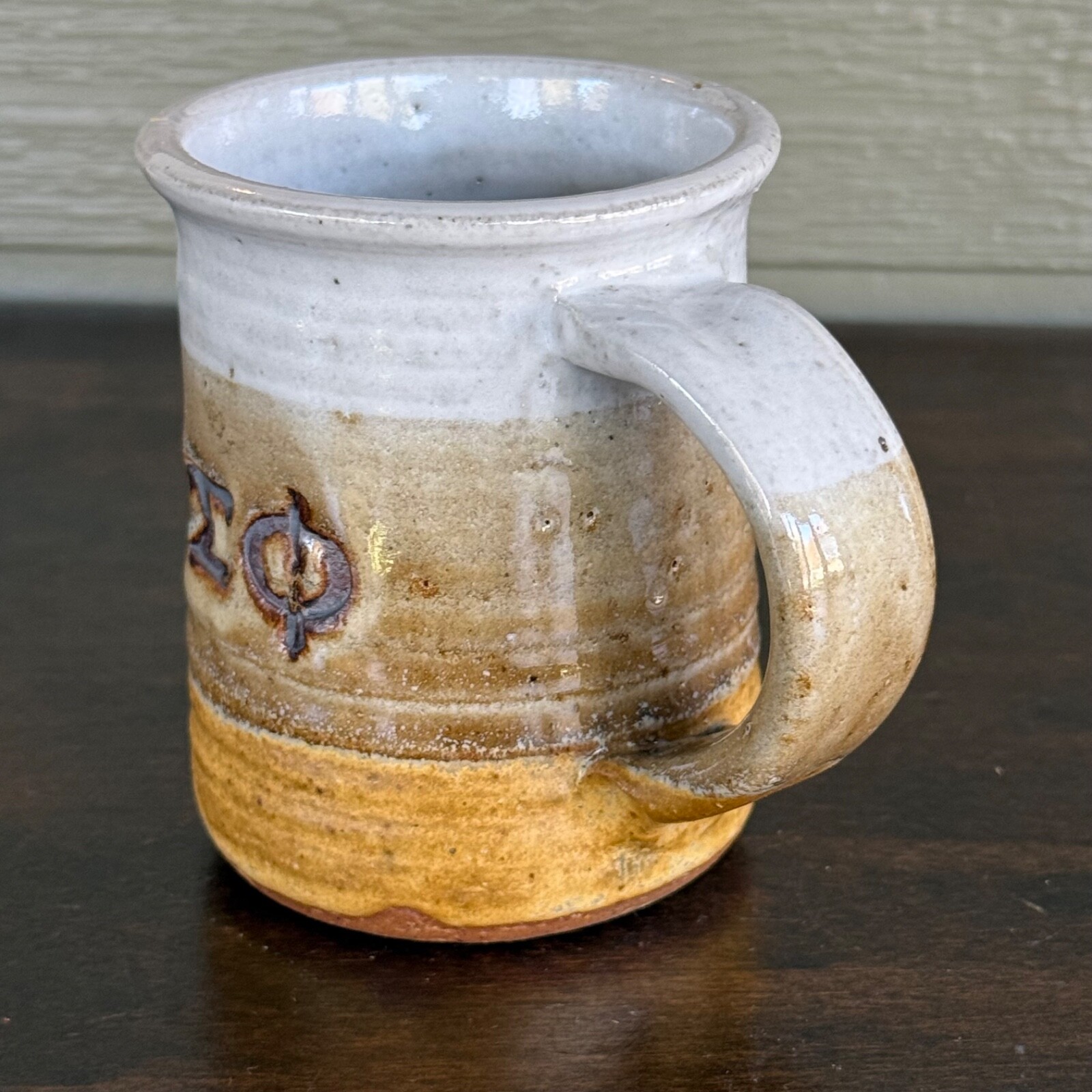 Vintage Barry Jepson Studio Art Pottery Coffee Mug 1980 Beta Sigma Phi Kansas