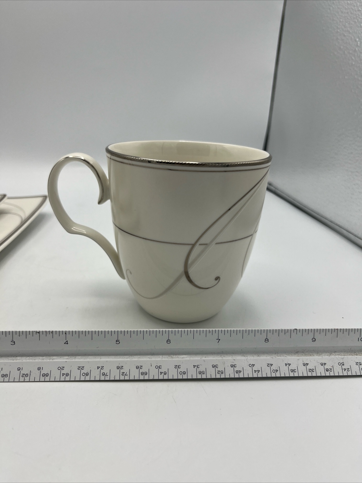 Noritake China Platinum Wave Four Piece Square Place Setting