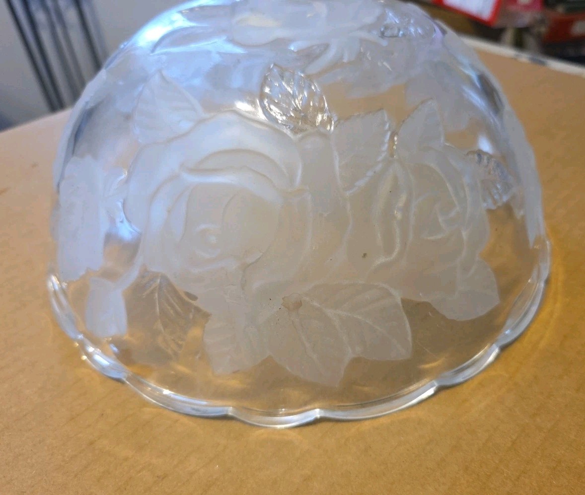 WP&G Made In Japan Flower Crystal Glass Floral Bowl