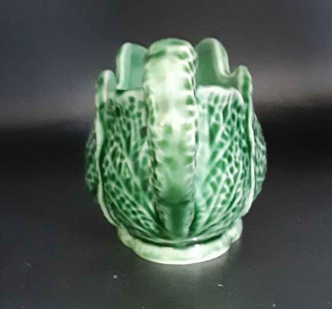 Vintage Shorter & Son Majolica Cabbage Leaf Sauce Boat England