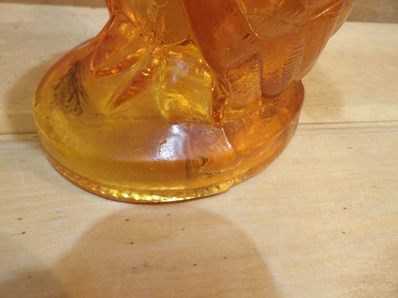 1 Orange Turkey on A Nest Candy Dish. 6¼”L x 5″W x 2⅛”D x 7″H.