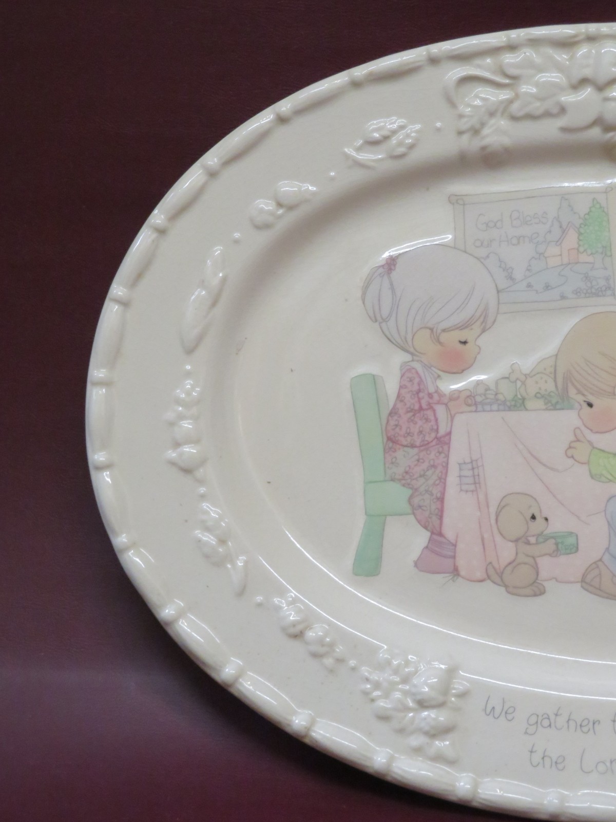 1994 18.5″ Enesco “Precious Moments” Ceramic Serving Platter – Lord’s Blessing