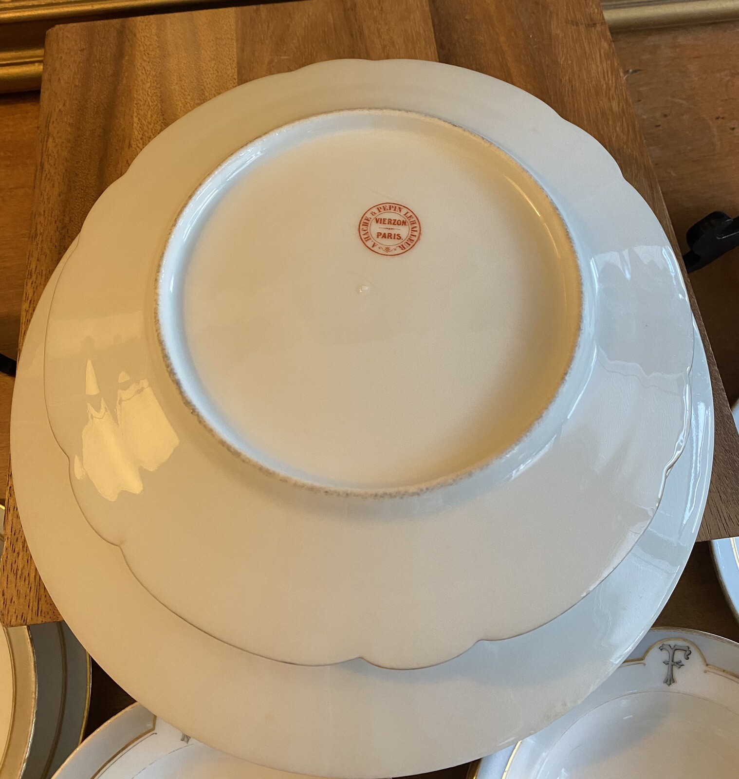 A. HACHE & PEPIN Vierzon Lehalleur SET PLATES & BOWLS Paris c. 1890-1900 Antique