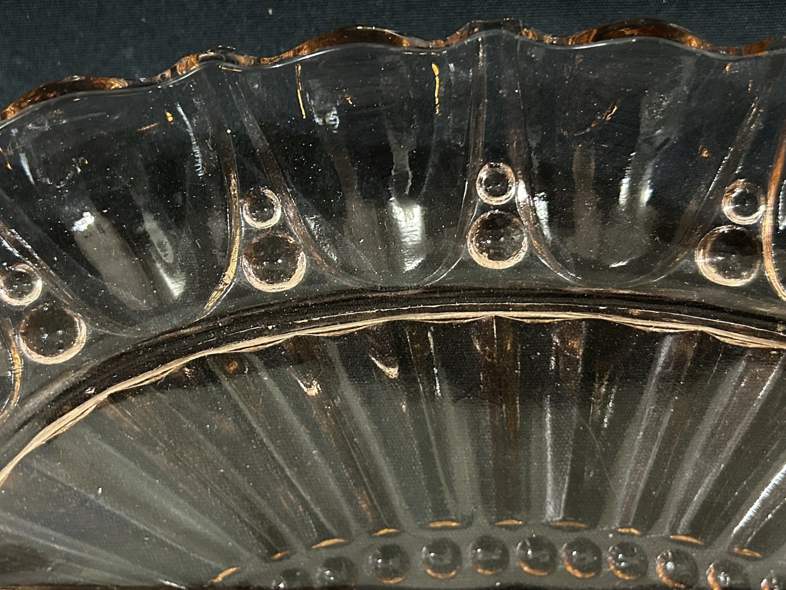 Vtg Pink Depression Glass Oyster and Pearl Divided Relish Tray Anchor Hocking