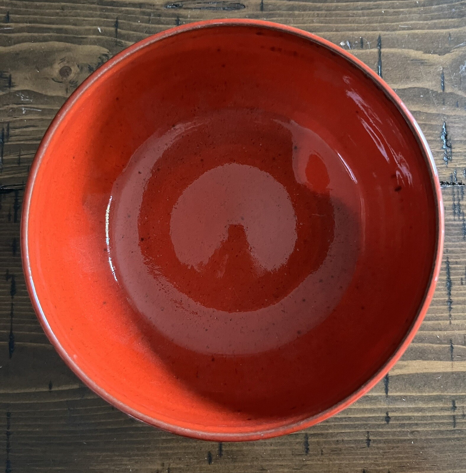 Vallauris French Pottery Bowl Red Orange Charles Voltz 5 1/2 inches France MCM