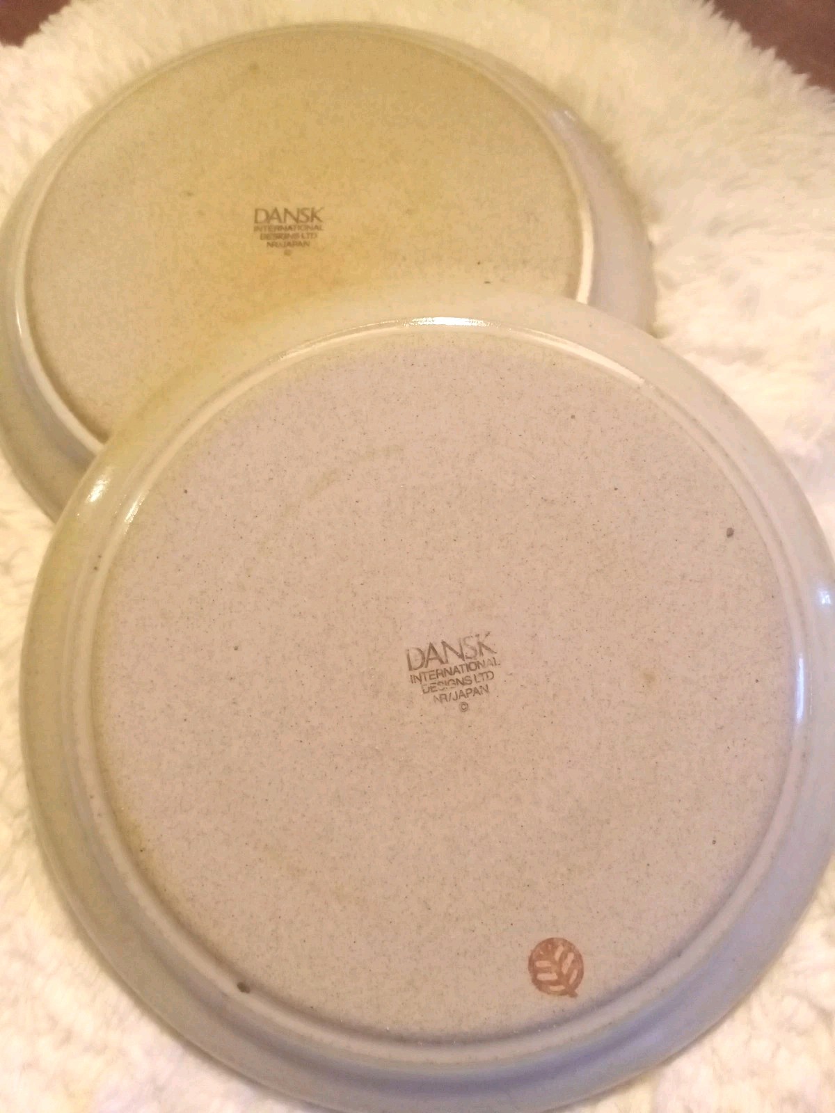 Vintage 70s Dansk Sugar Sand Niels Refsgaard Brown Mist Japan Cups & Saucers (2)