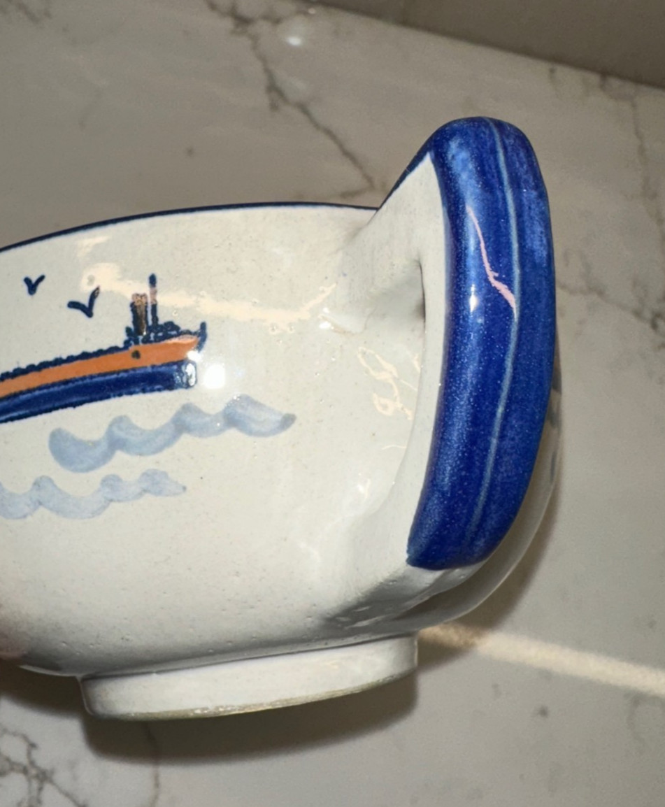Louisville Pottery Captain Spicer’s Stoneware Jumbo Mug for Clayton New York cup
