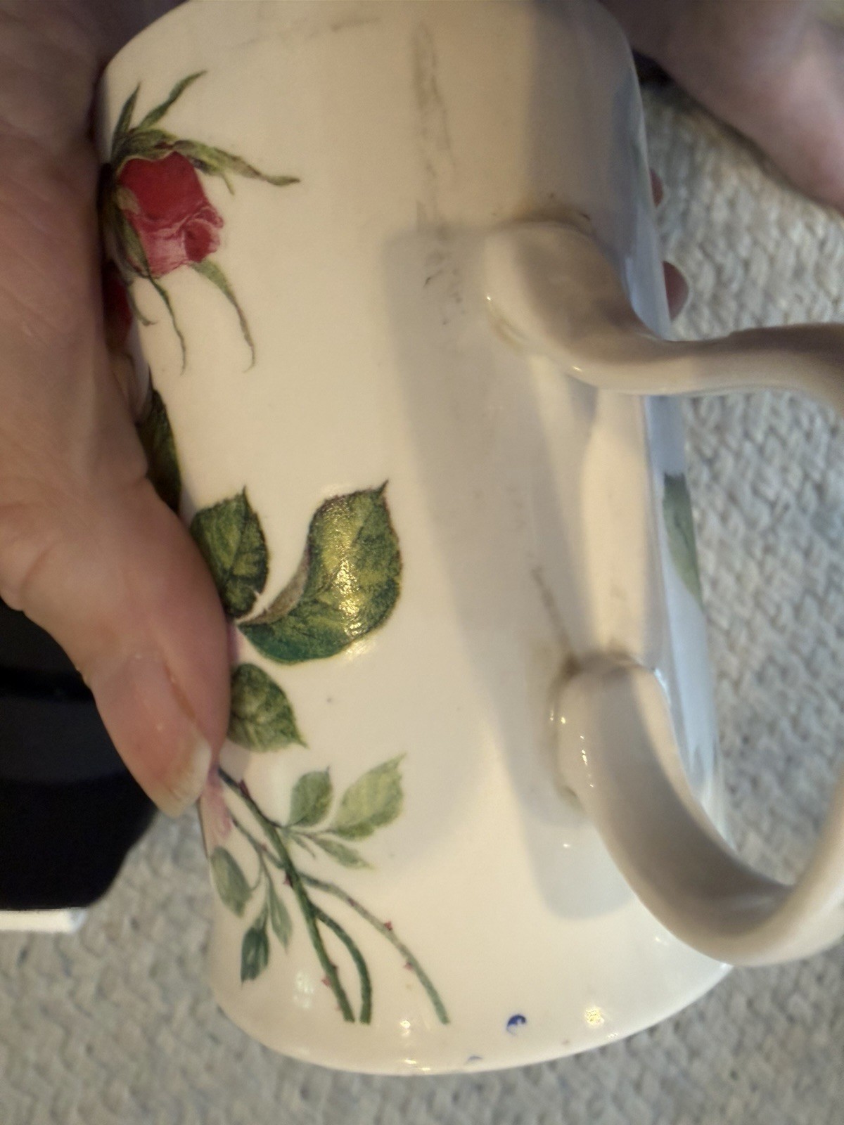 1992 Vintage English Rose Roy Kirkham Bone China Coffee Cup Made in England