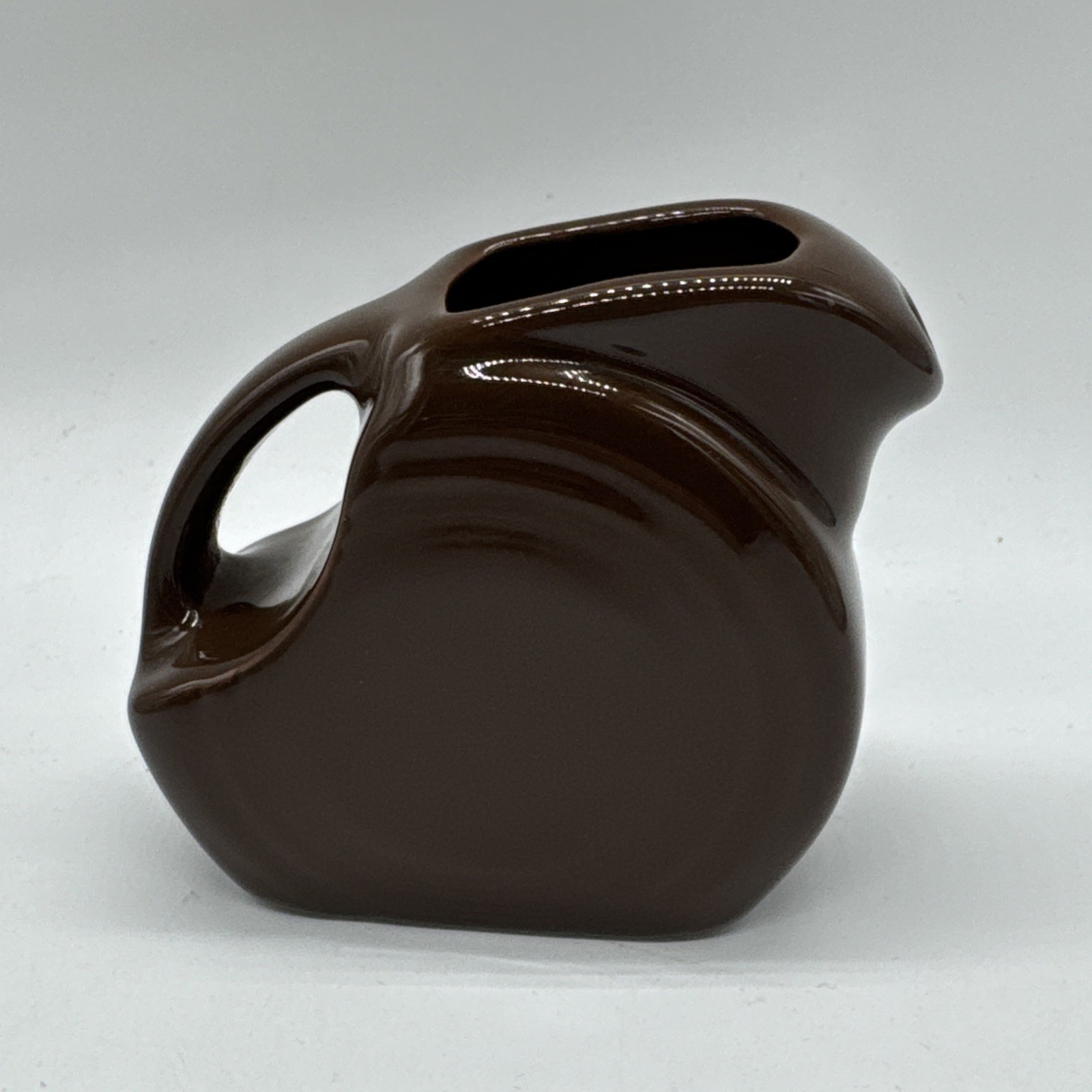 Fiesta Mini Disk Pitcher – Chocolate – Fiestaware Mini Disc Brown RARE HTF 5 oz