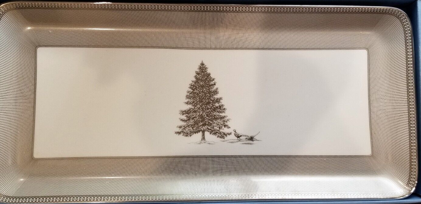 Wedgwood Winter White Sandwich Cookie Tidbit Tray Rectangular Boxed # 40032864