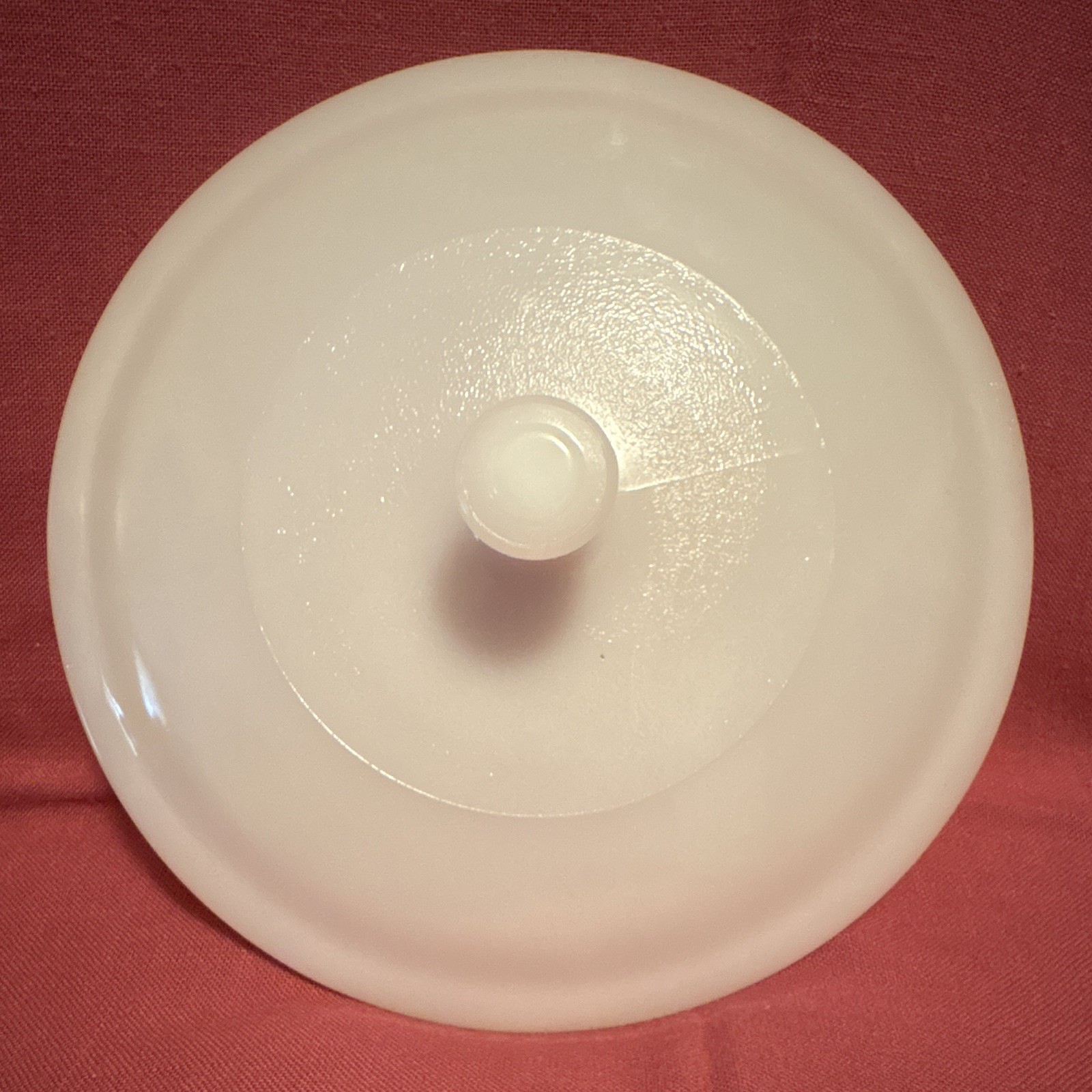 Glasbake White Milk Glass Round Casserole Dish w/ Lid 1 3/4 Qt