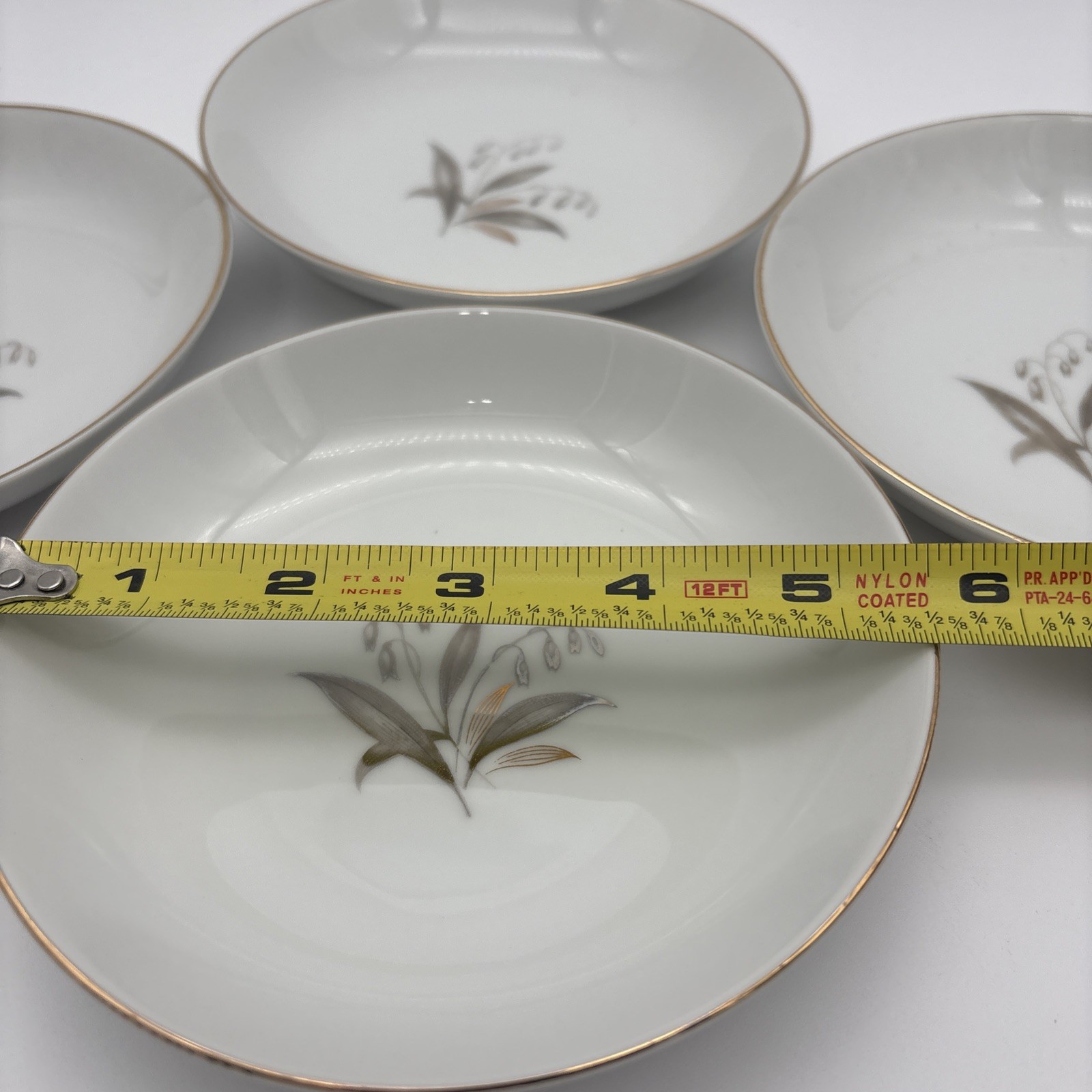 Set Of 5 Kaysons Fine China Japan 1961 Golden Rhapsody 5 1/2” Dessert Bowl Vtg