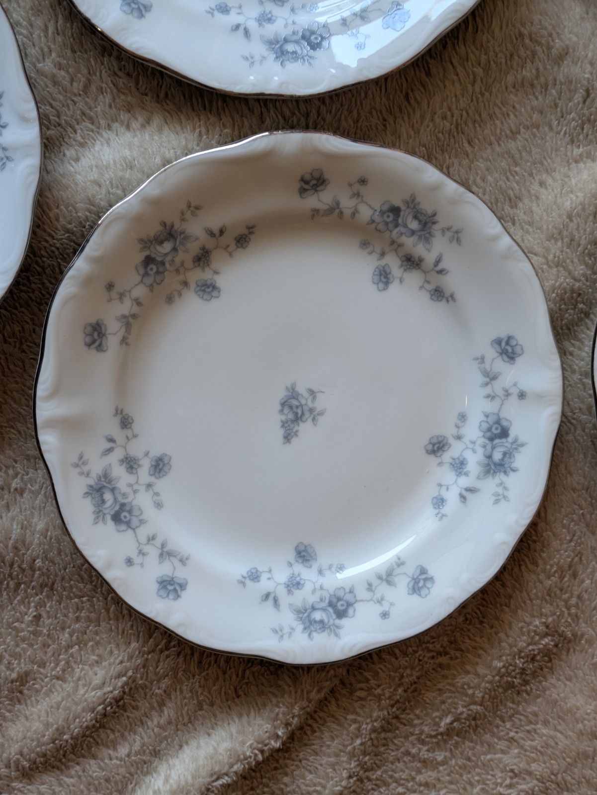 Johann Haviland Bavaria Germany Blue Garland 6.25″ Bread Butter Plate set of 8