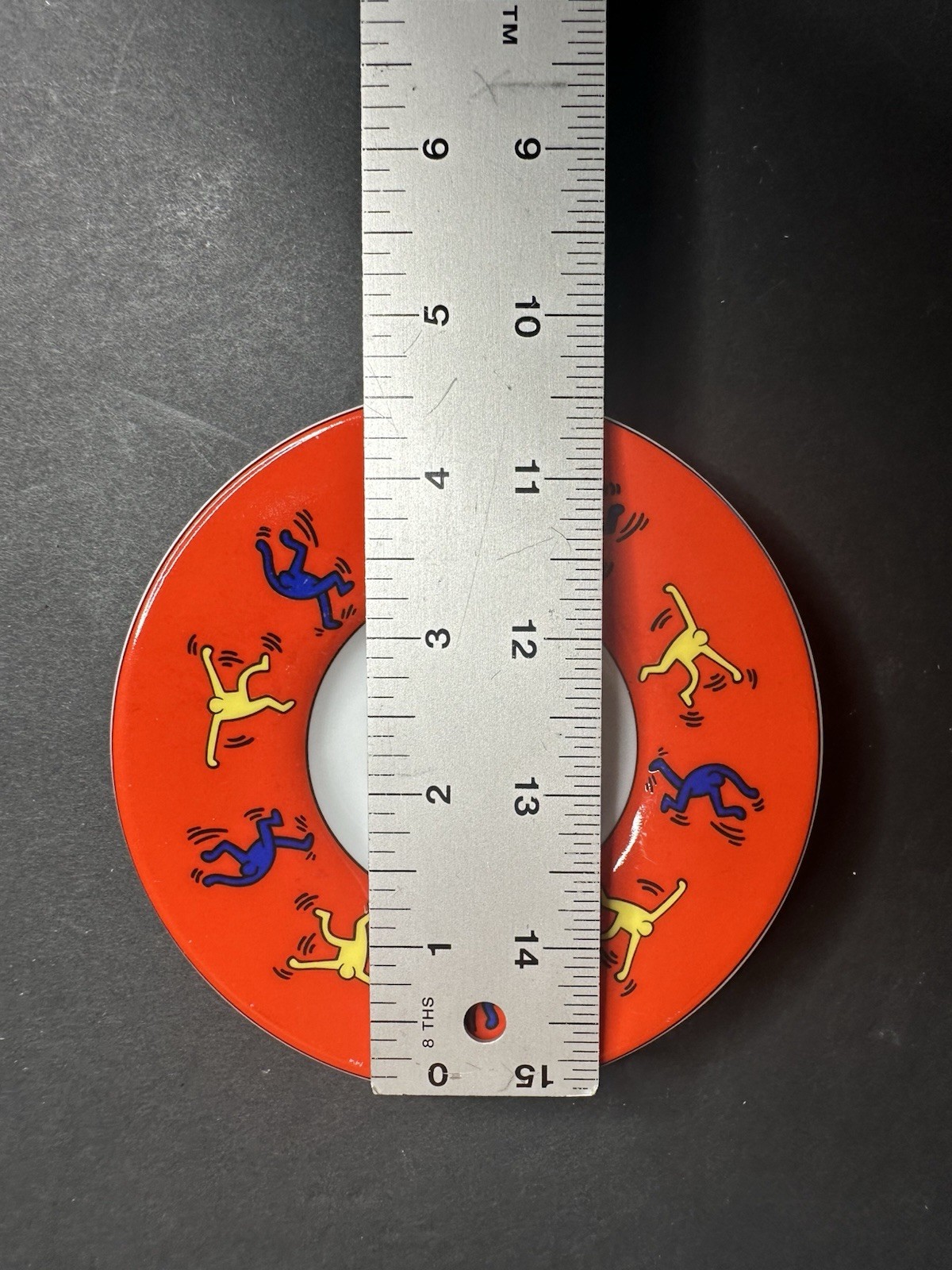 KONITZ Keith Haring Porcelain Expresso Saucer Red 12cm Licensed Reproduction