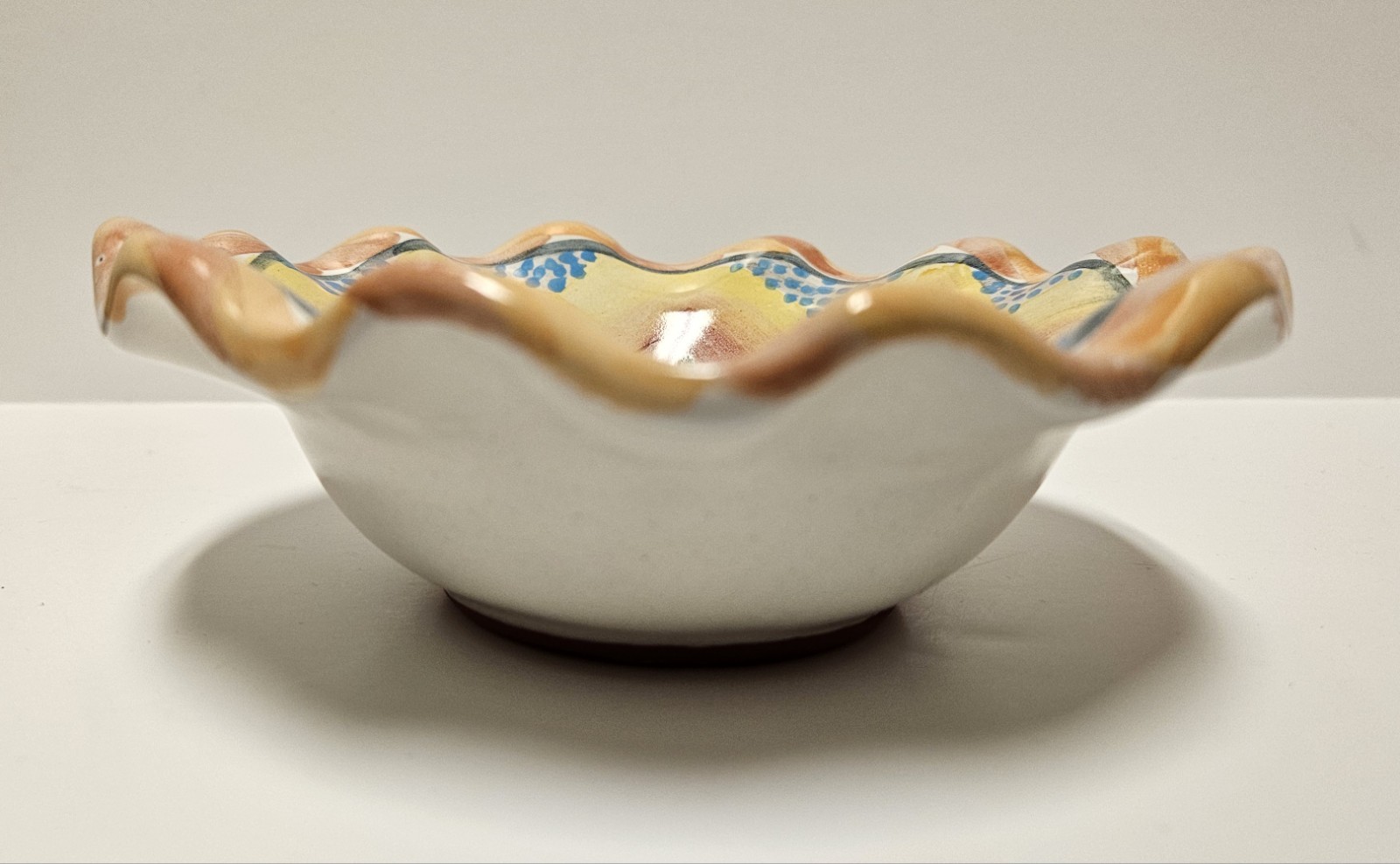 Mackenzie Childs Keukenhof Bowl Fruit Dessert Sauce Bowl 5 7/8″ 1997 Fluted