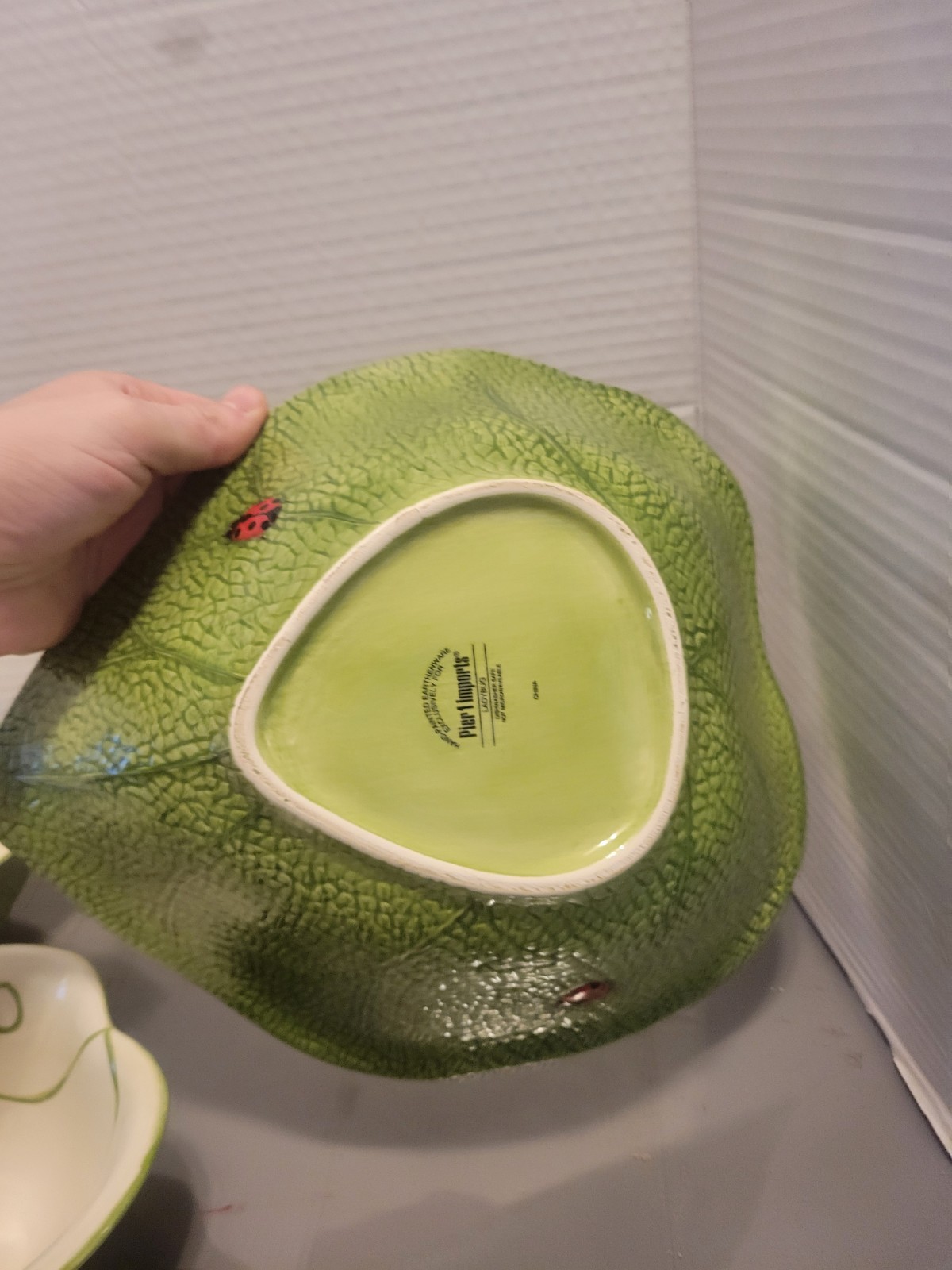 RARE~Pier 1 Imports Ladybug Leaf Heart Shaped Bowls~Set 4 And 1 Serving Bowl