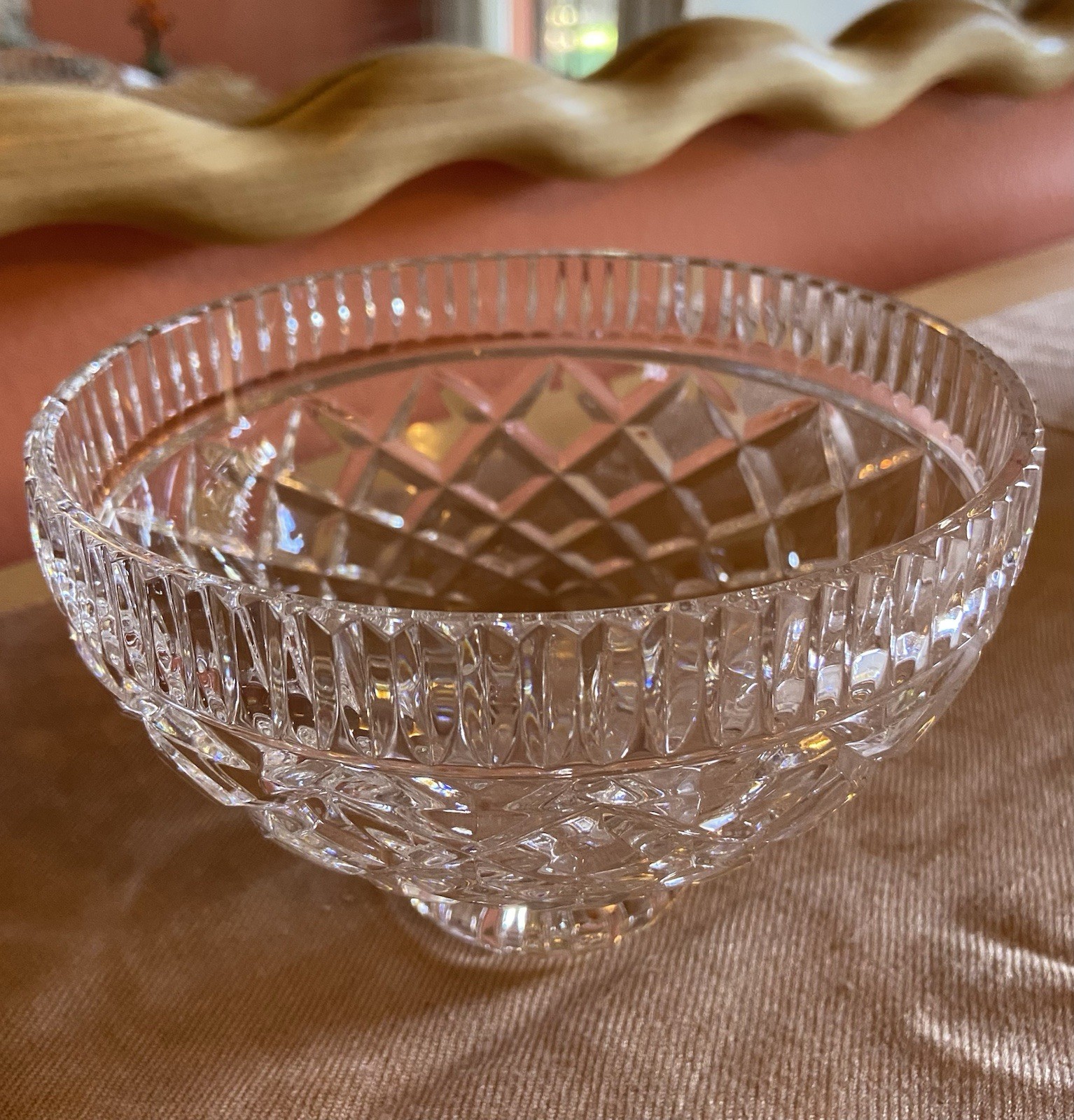 Vintage Waterford Crystal Bowl 6″ Signed By Master Cutter Philip Sheridan 1997