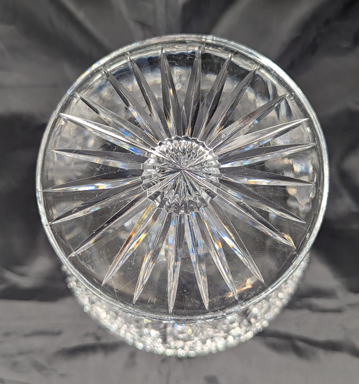 American Brilliant Cut Glass 1876-1916 Compote Stars Pinwheels Fans Zipper Stem