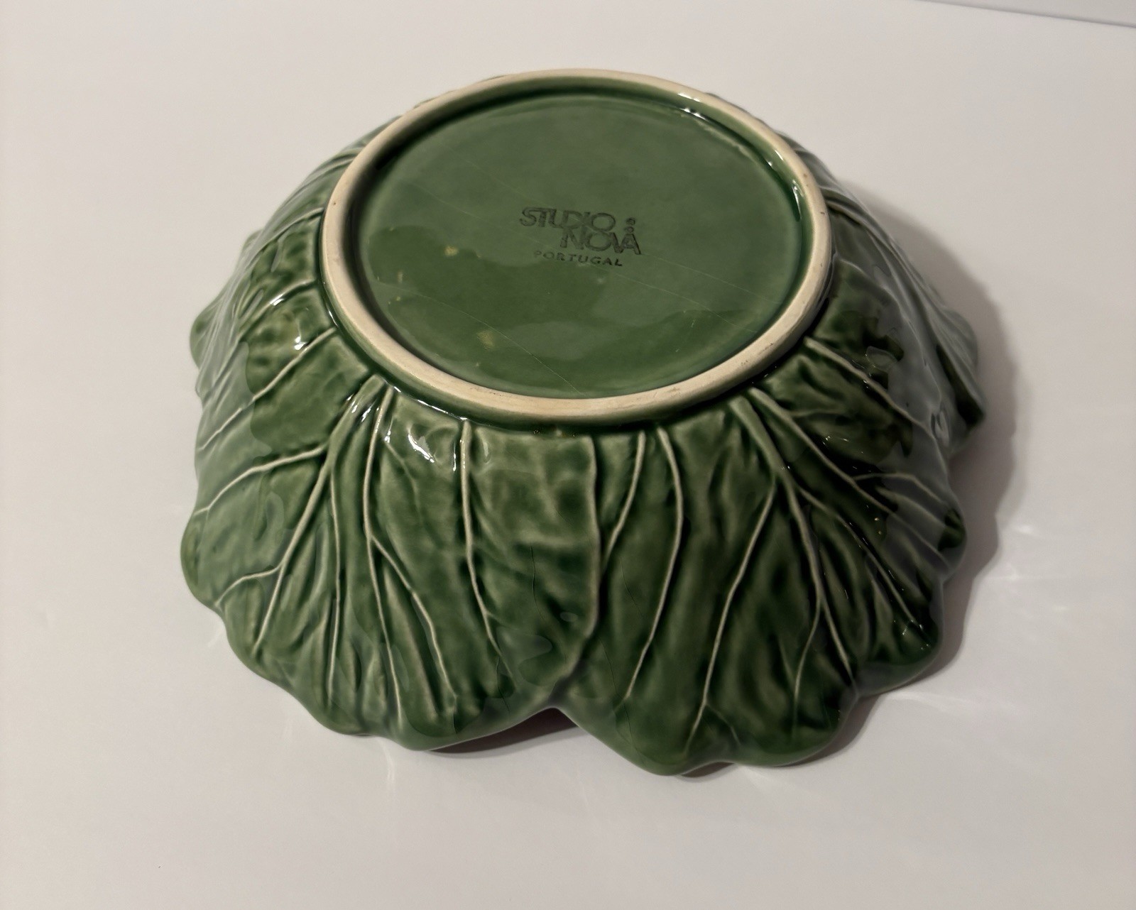 STUDIO NOVA PORTUGAL CABBAGE LEAF BOWL 9 IN.