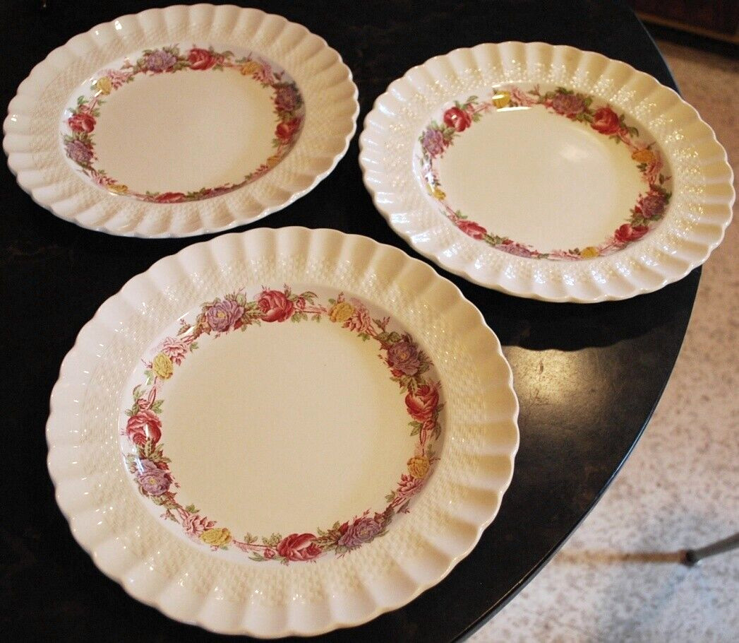 Vtg Set 3 SPODE ROSE BRIAR 5 Piece Place Settings [15 pc total] England OLD MARK