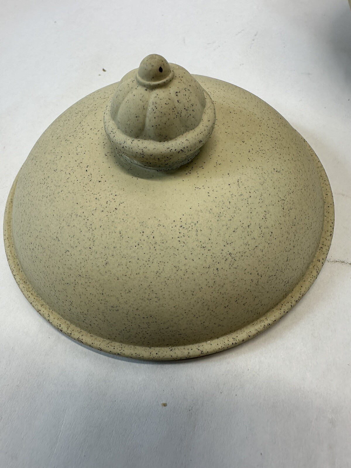 Unbranded Set Of Three Ceramic Bean Pots With Lids Fired But Not Glazed