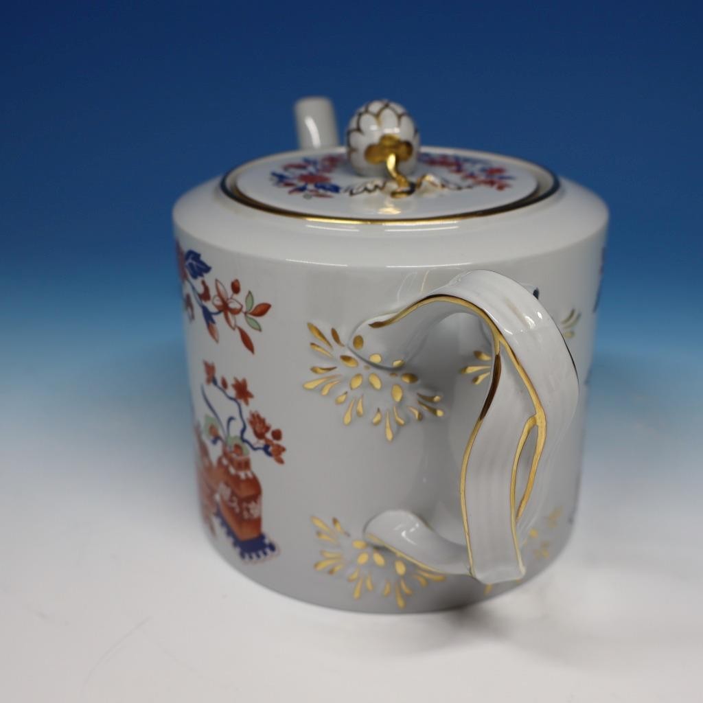 Spode Fine Stone China – Bowpot Multicolor (Rust, Green, Blue) – Teapot