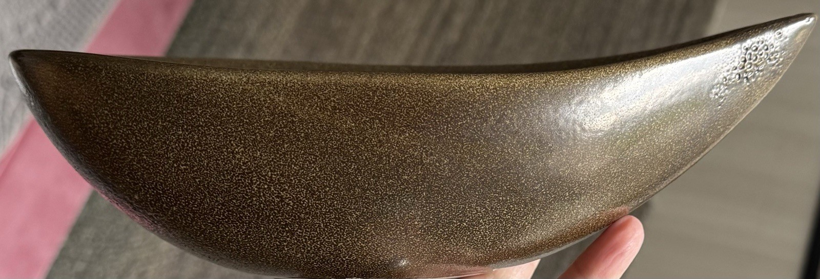 Pigeon Forge TN Appalachian Art Pottery Lava Glaze Unique 9.25”L x 4.5”W x 2.5”H