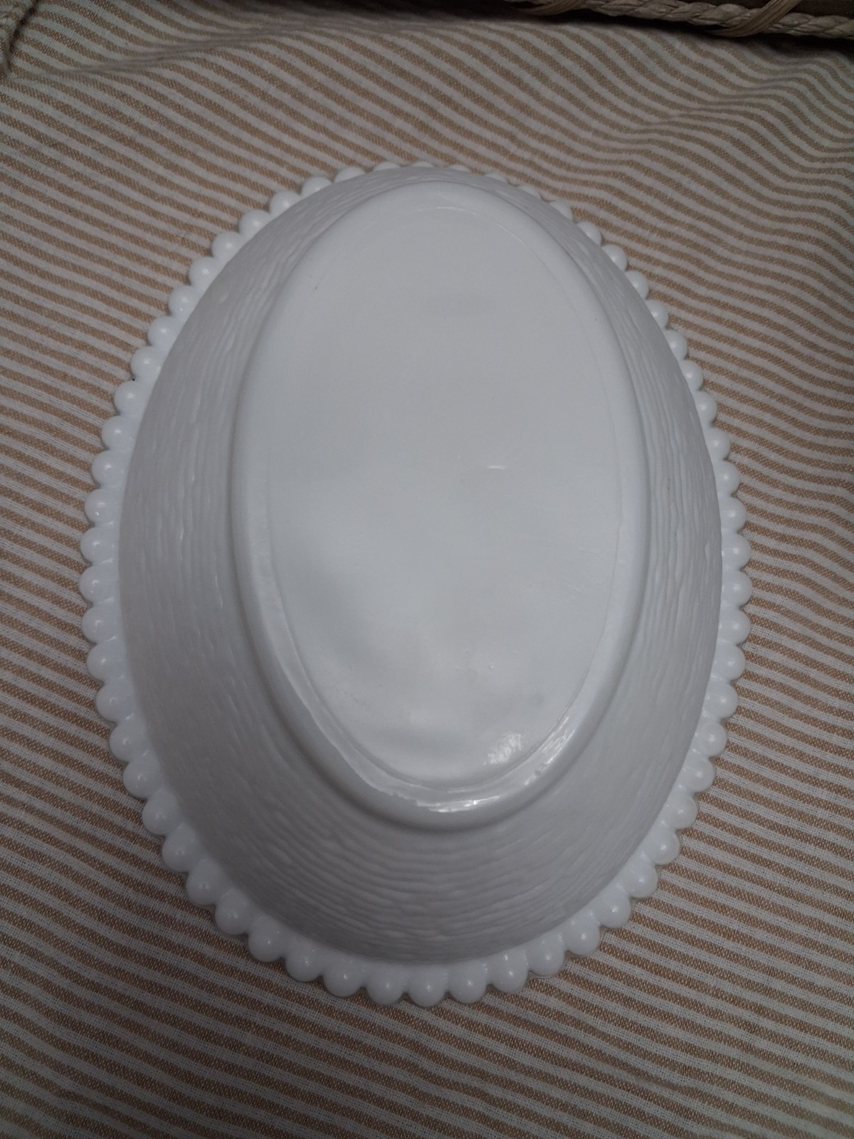 Vintage Indiana White Milk Glass Chicken Hen On Nest Covered Bowl Candy Dish 7″
