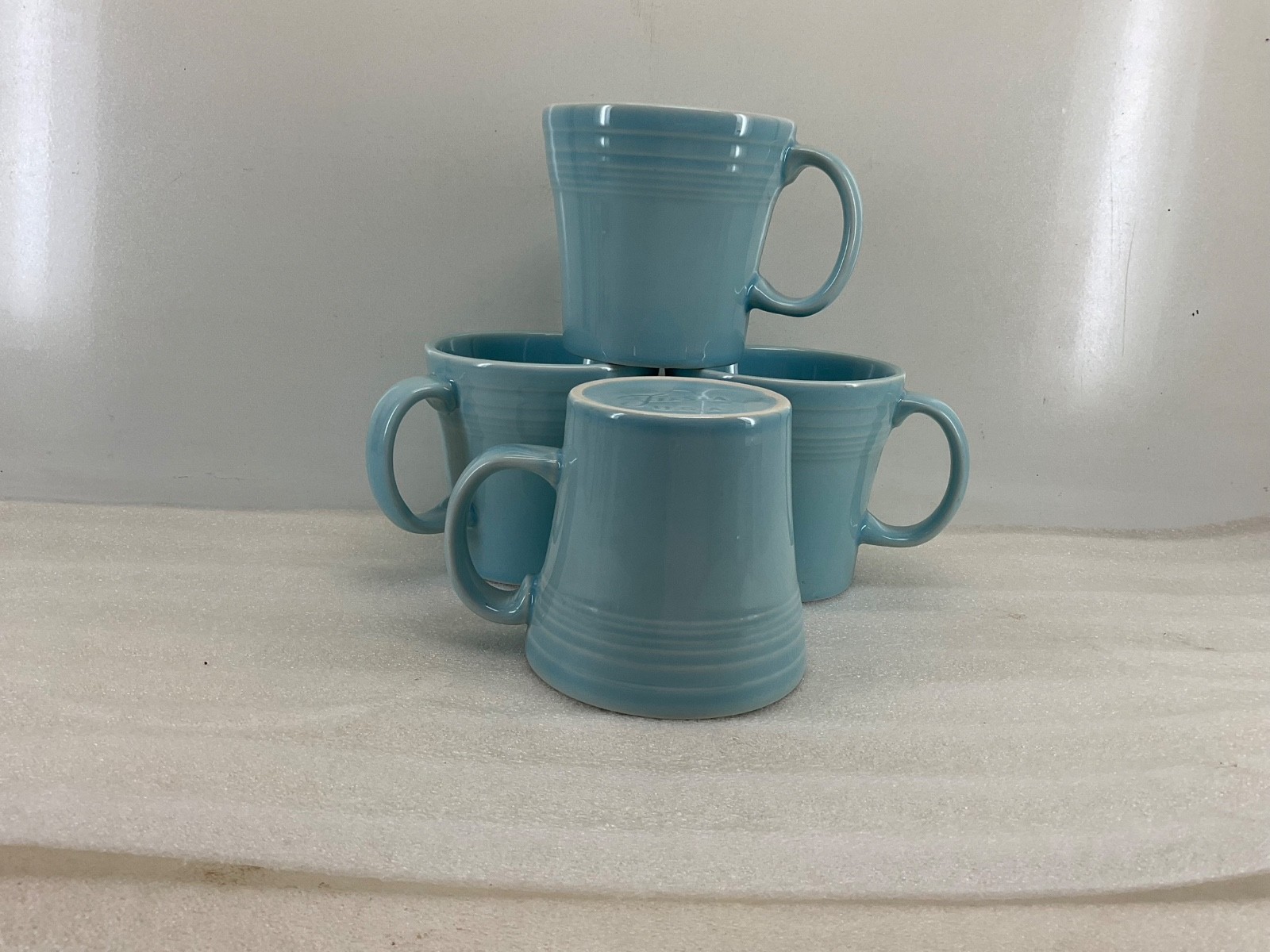 Set Lot 4 TAPERED MUG sky blue FIESTA WARE 15 OZ new