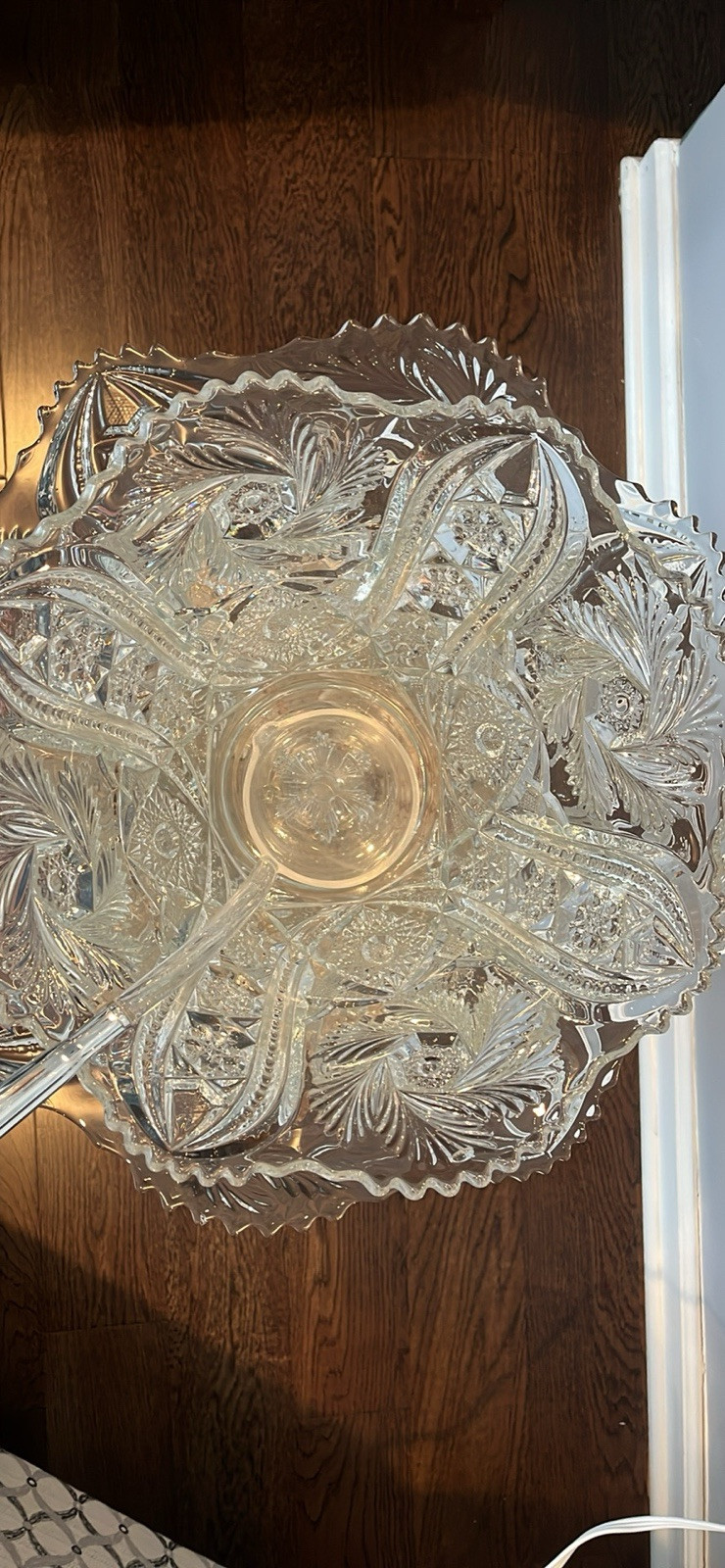 L. E. Smith Glass Galaxy Vintage Fifteen Piece Punch Bowl Set
