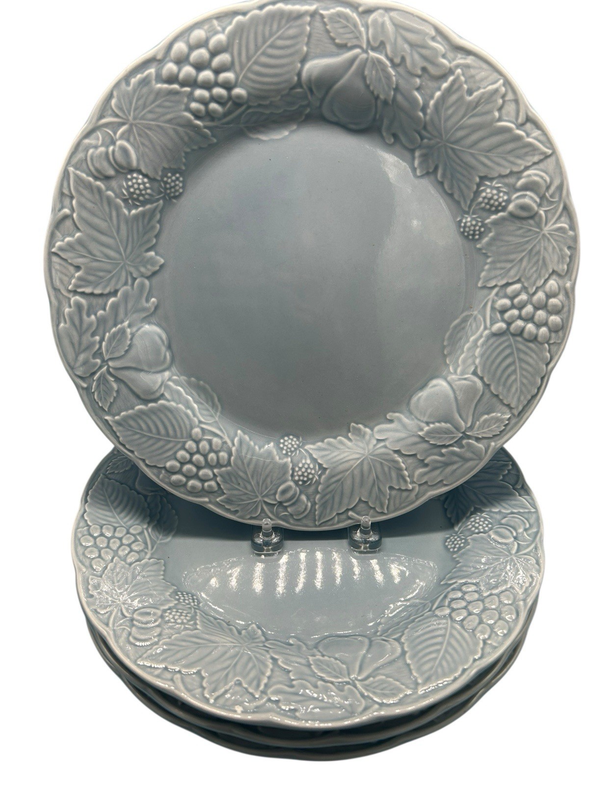 2 pcs Nikko Optimum Homeplate WOODBURY Soft Blue Dinner Plate @ 10-3/4 Inches