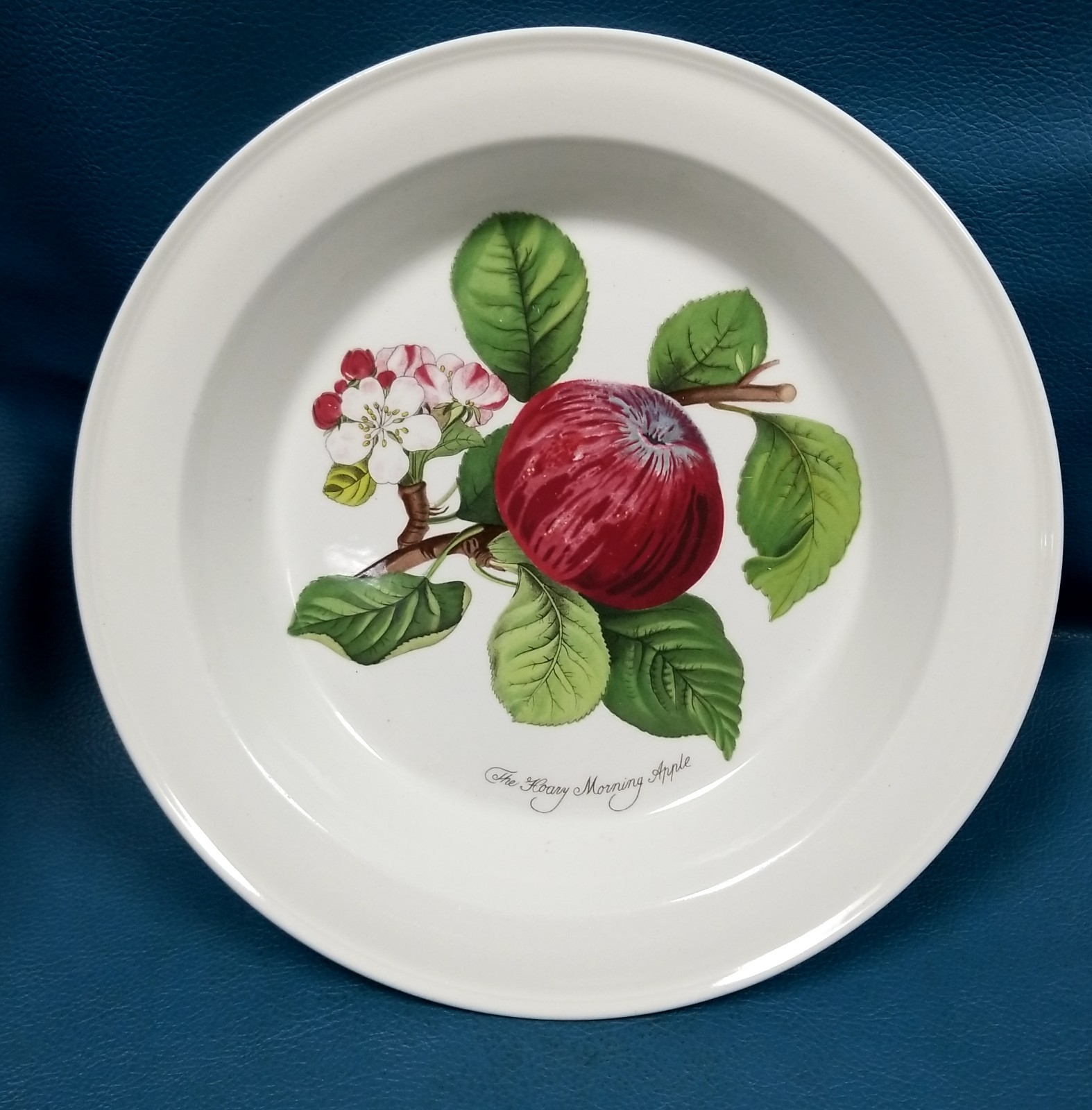 Pomona Portmeirion England Pie Plate The Hoary Morning Apple Round 10.5″
