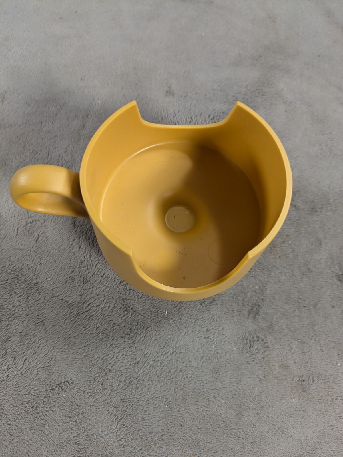 One Vintage Yellow Snap Mug BOTTOM ONLY!! Corning