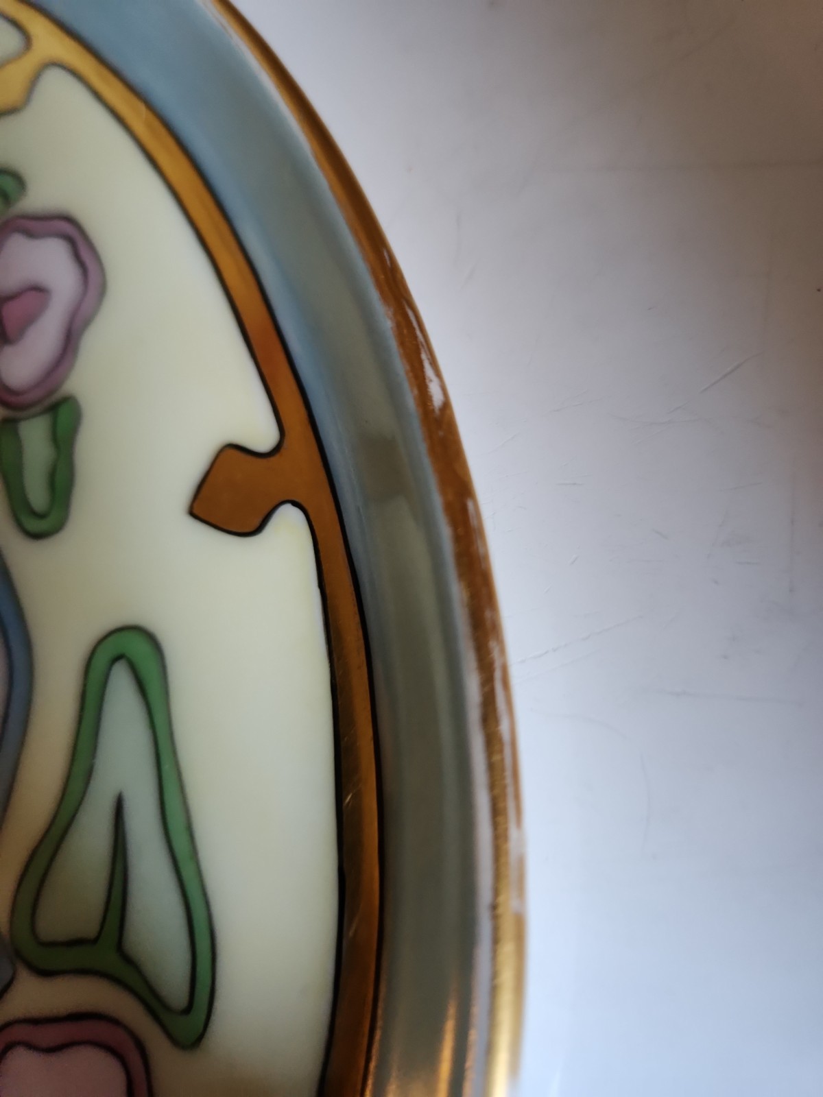 Art NOUVEAU 1930 Tressemanes & Vogt Limoges France H.P. Platter SIGNED L. LANCE