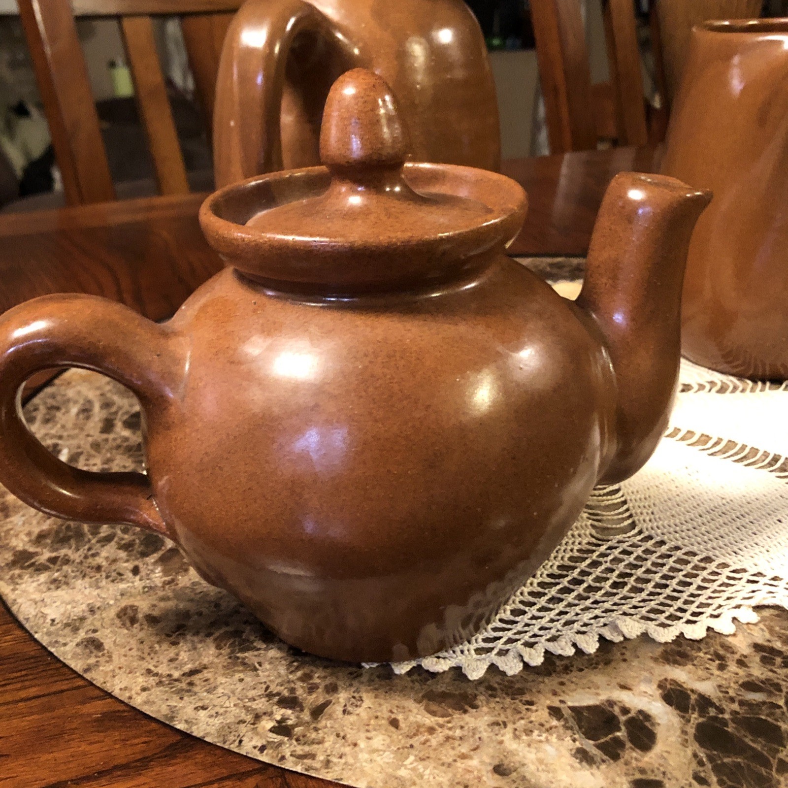 LOT OF 3 Bybee BB Kentucky American Art Pottery Caramel Coffee Pitcher/T Pots