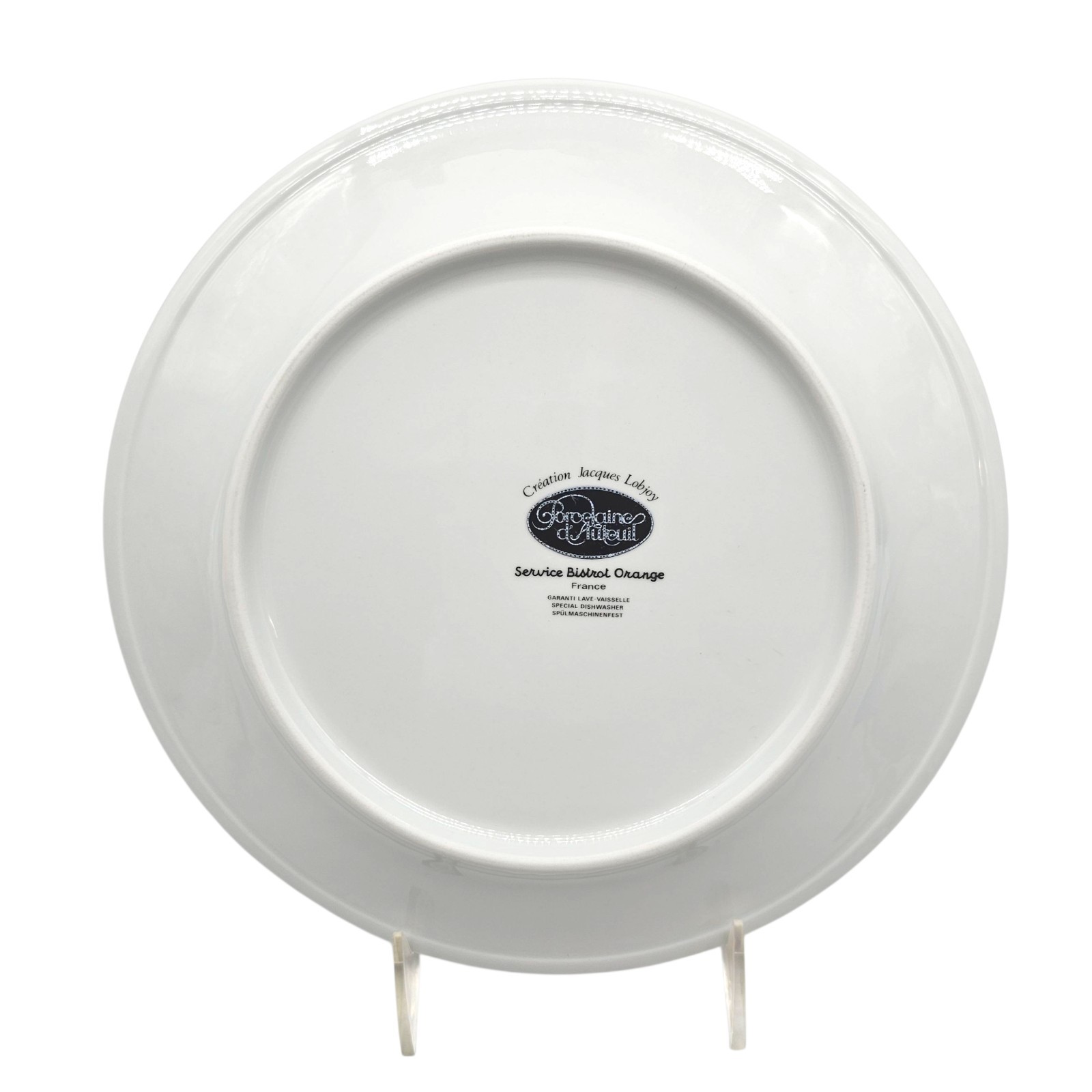 Porcelain d’Auteuil Bistrot Jacques Lobjoy Dinner Plate 10.25″ France