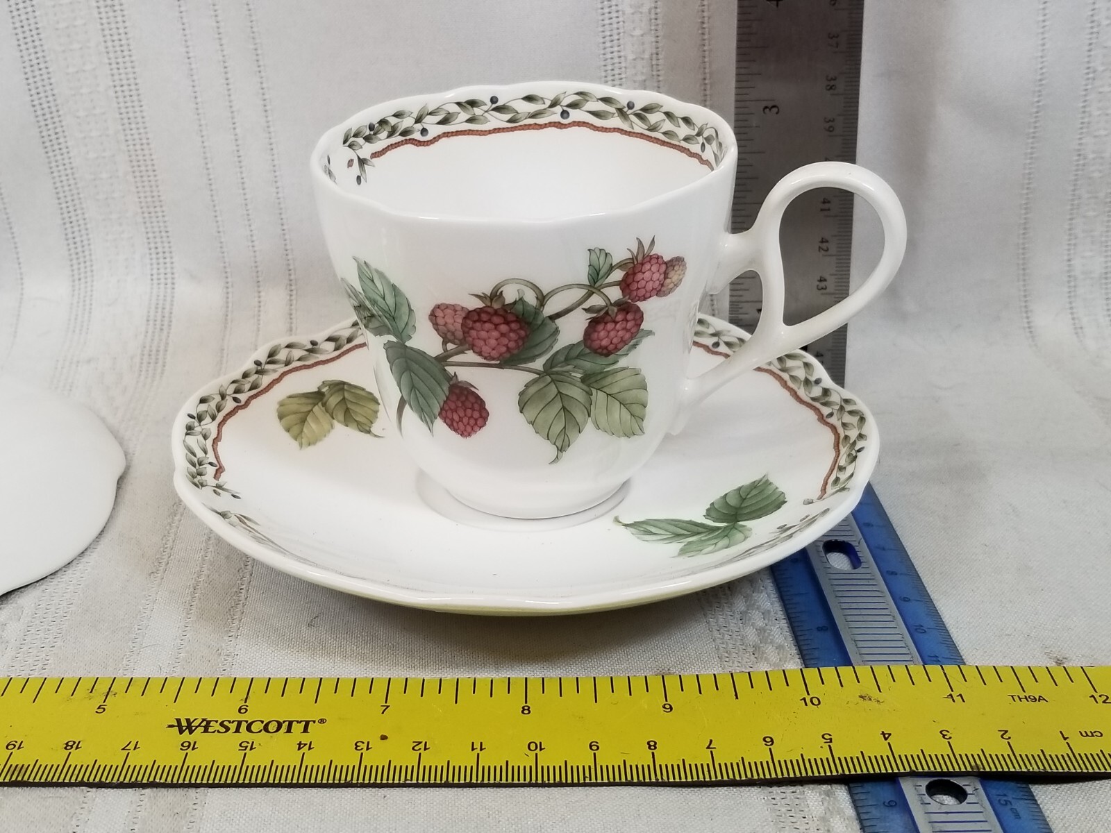 2 Noritake Cup & Saucer Sets Royal Orchard Japan Primachina BERRIES PLUMS