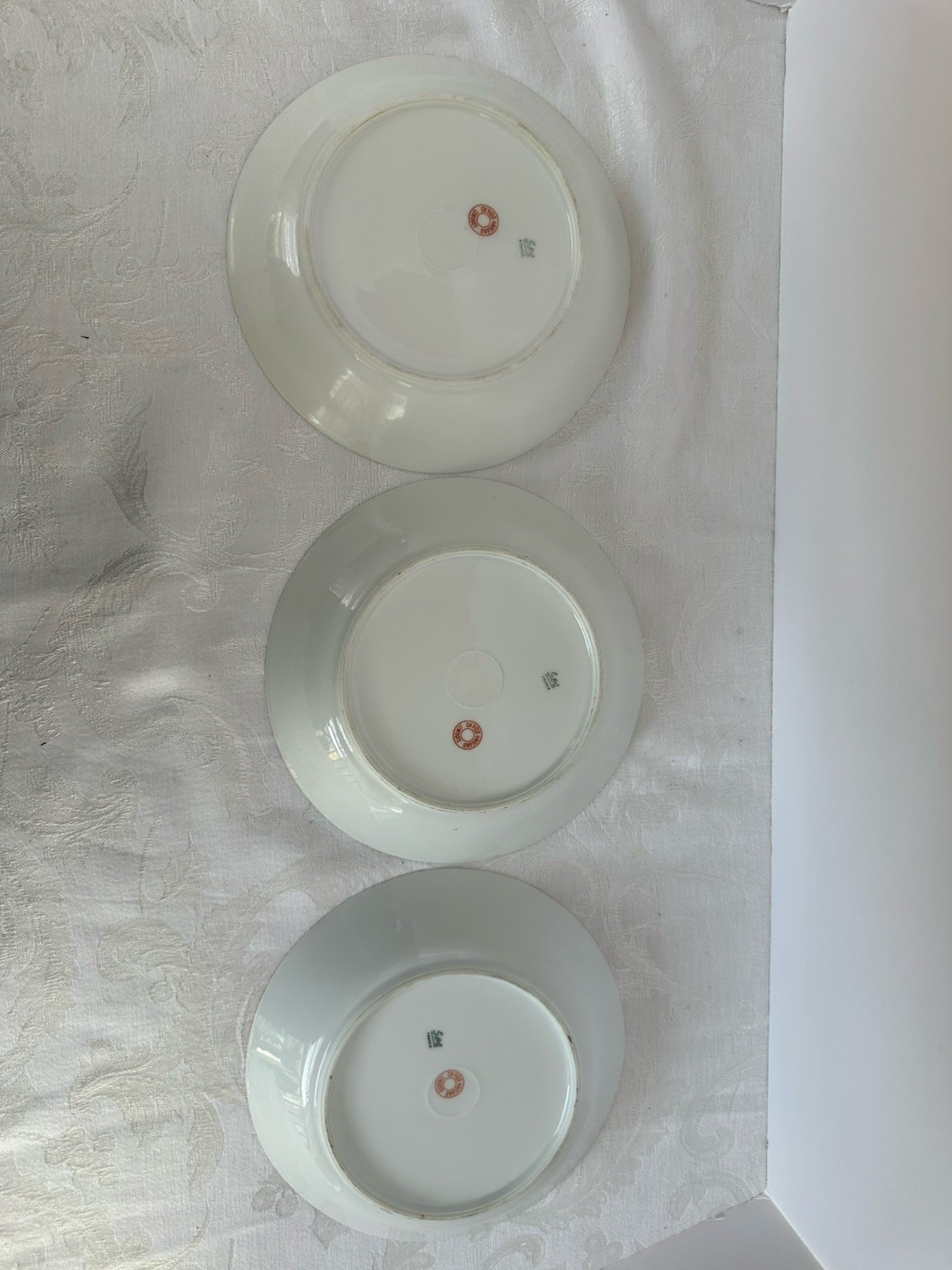 9 Charles Field Haviland Limoges 7.5”Salad/Cereal Bowls W/Pink Floral Sprays