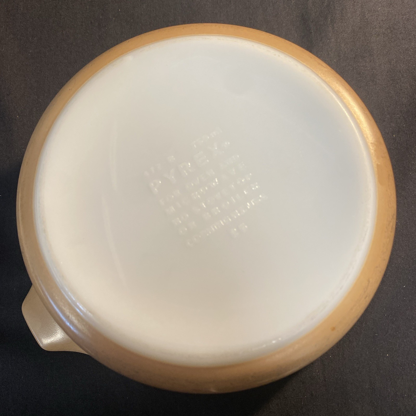 2 Vtg Pyrex Woodland 6” Casserole Dishes W/ Lid-Brown & Tan 2.5”/2”(472-B/471-B)