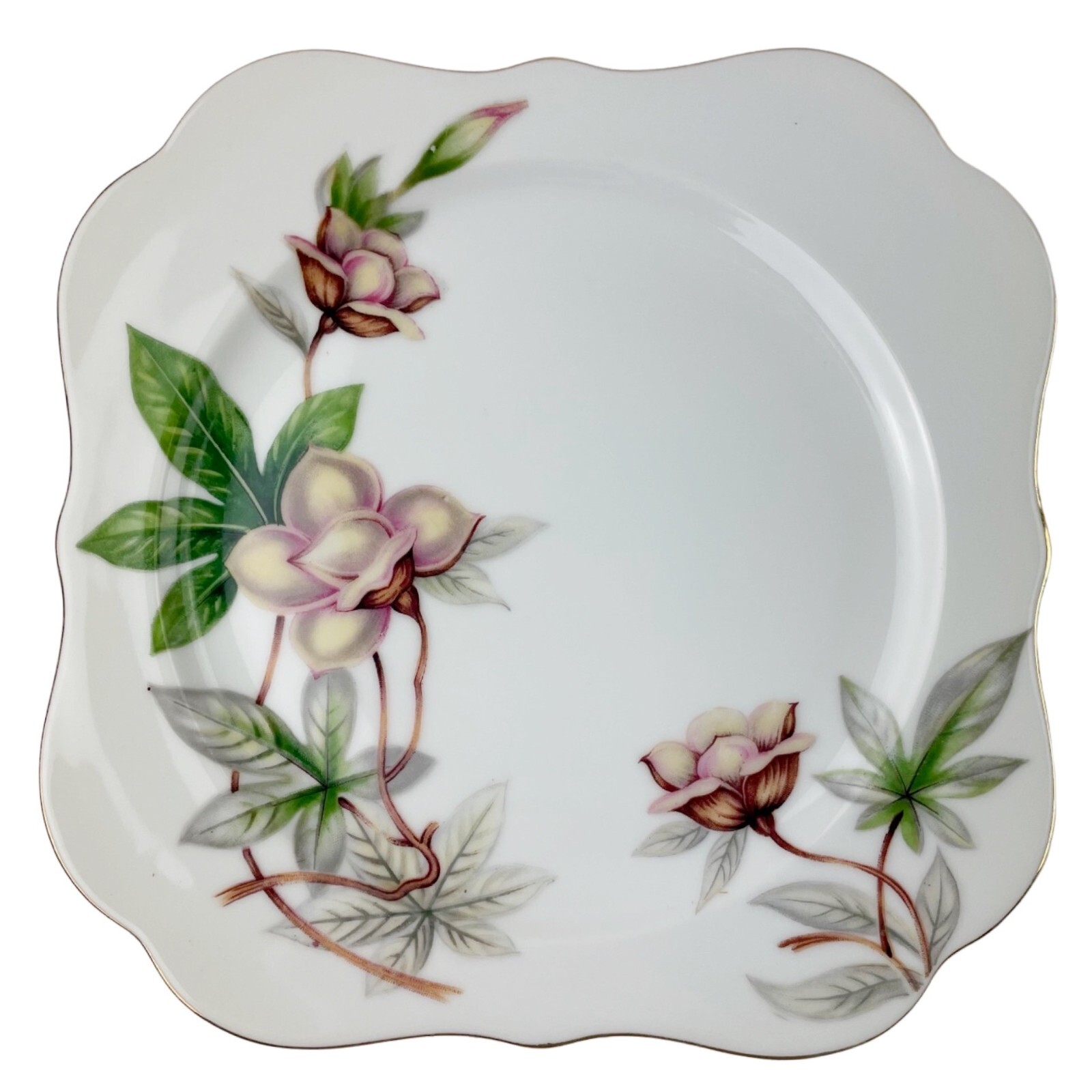 Meito China Woodrose Plates Service 4 Made in Japan 4 Dinner 6 Salad 5 Dessert