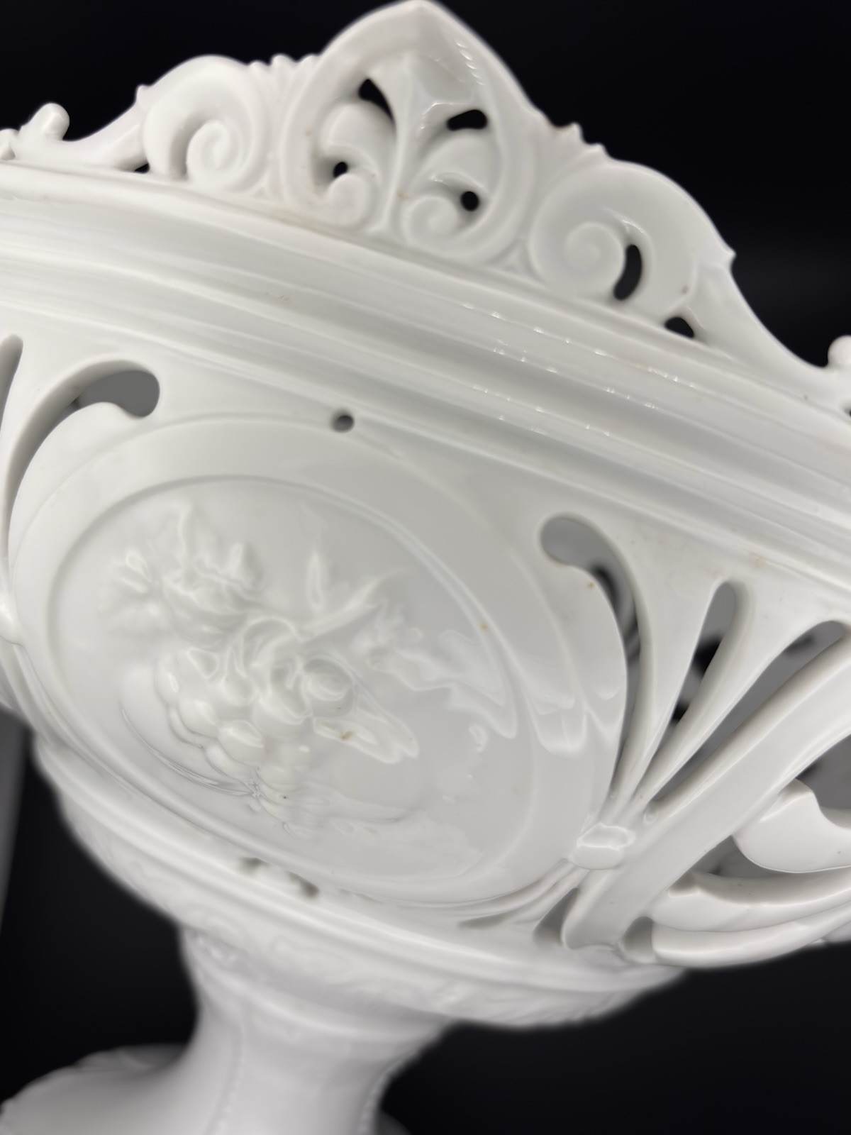 Jean Pouyat Limoges JPL Porcelain Centerpiece Bowl Compote 9.5″