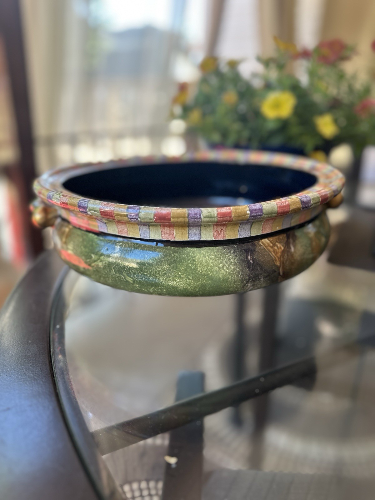 McKenzie Childs Large Bowl 1 Pc
