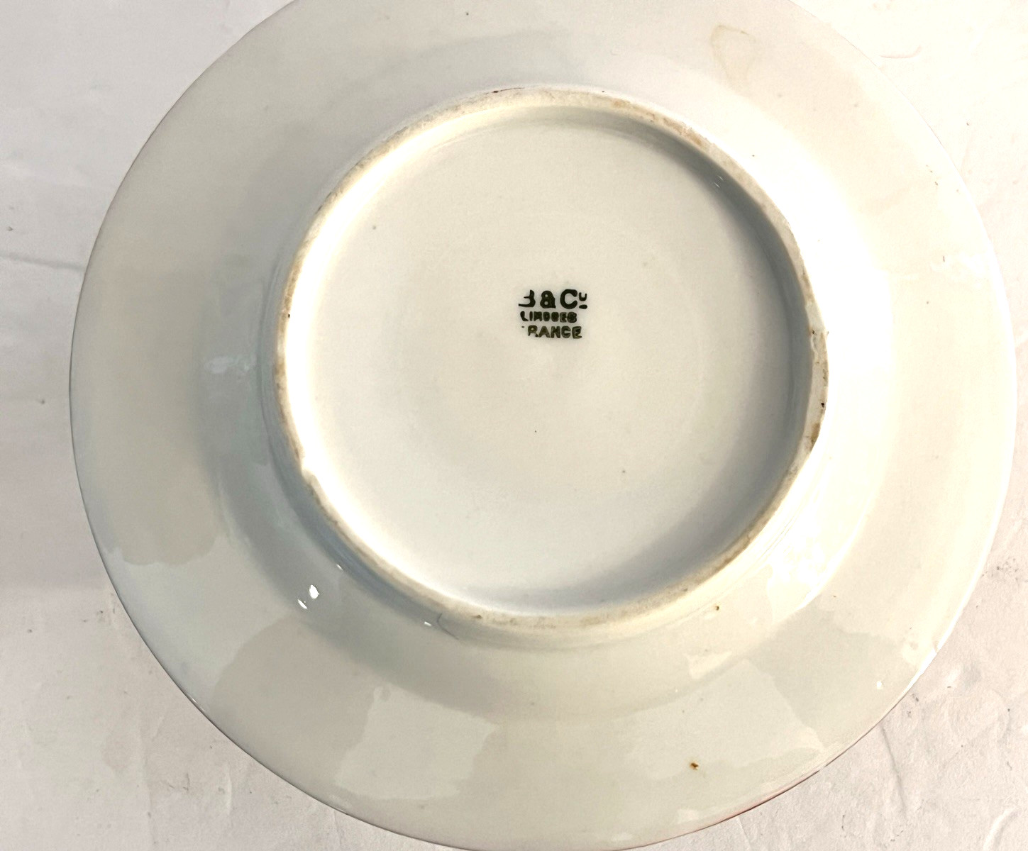 B & C Bernardaud & Cie Limoges Condiment Covered Bowl Plate Attached Floral Bee