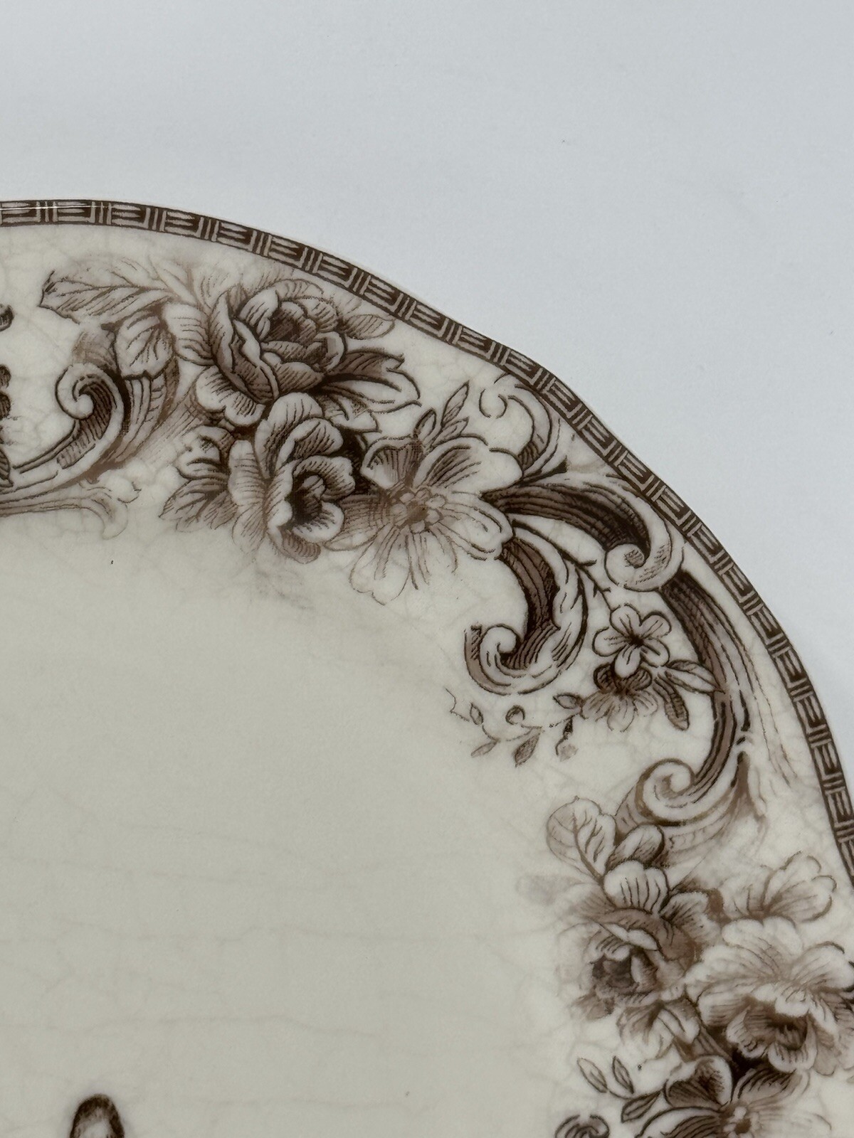 2 222 Fifth Bunny Arabella Brown & White Porcelain Salad Plates 8.5” Easter