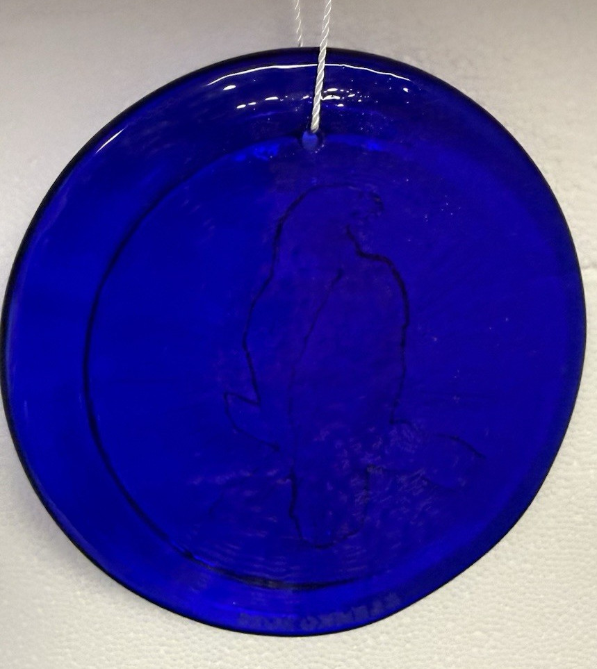 Blenko Glass Suncatcher – American Eagle – Cobalt